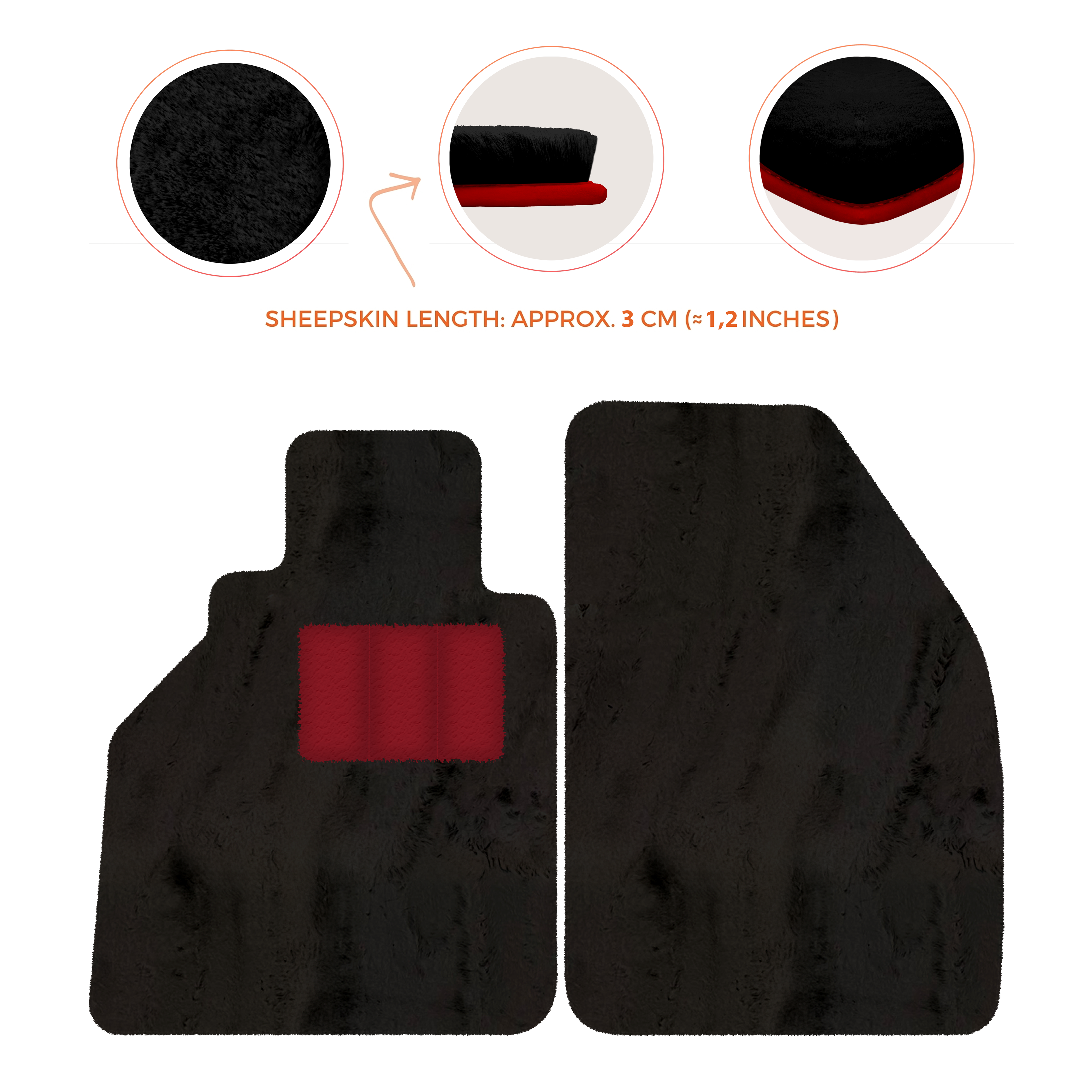 Porsche 986 Boxster (1996-2004) - Sheepskin Length, Various Color Options Custom Fit Premium Velour Floor Mats