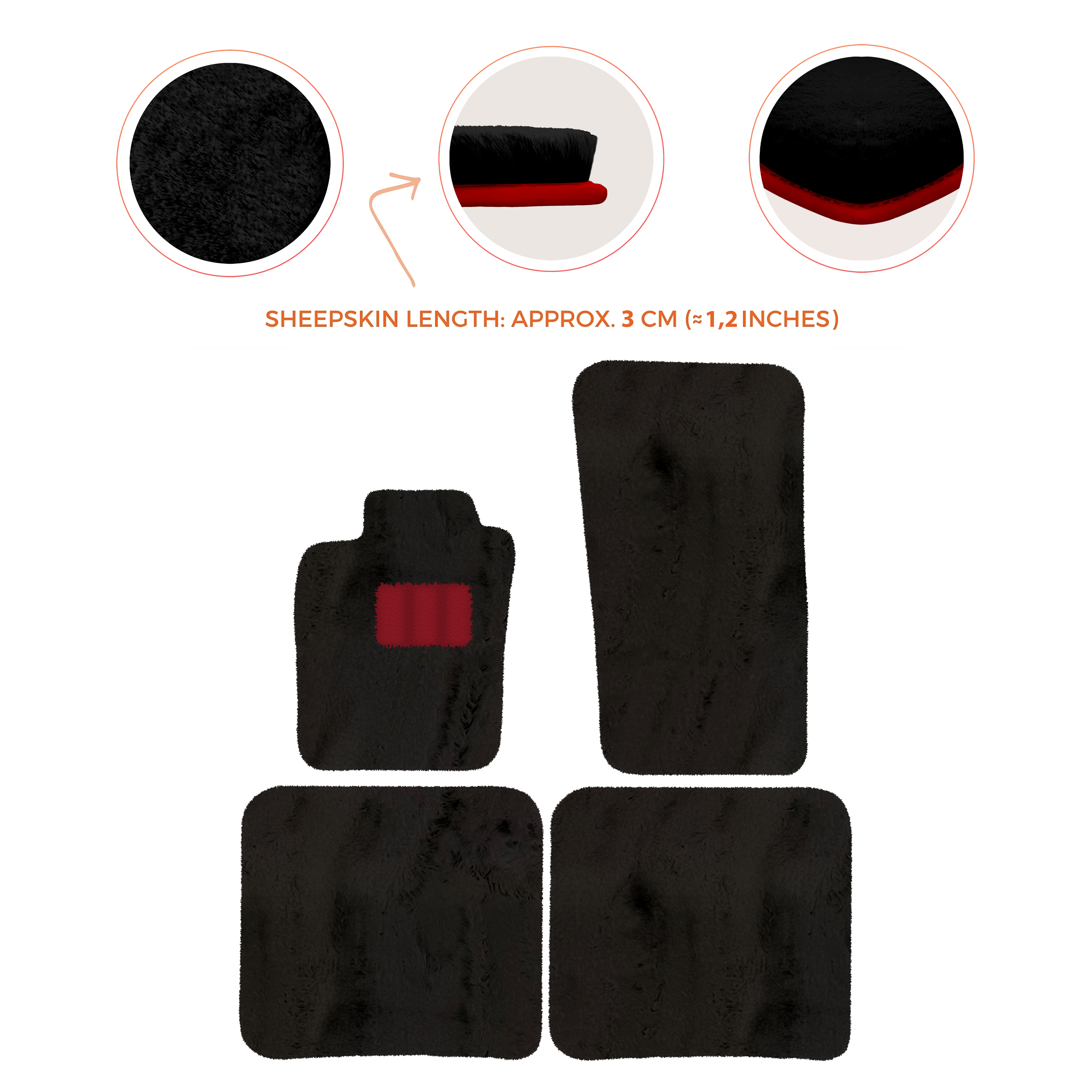 Bentley Flying Spur (2019-2023) - Sheepskin Length, Various Color Options Custom Fit Premium Velour Floor Mats
