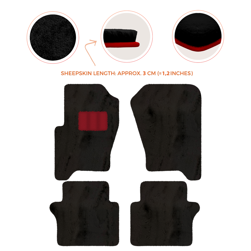 Range Rover Sport (2010-2013) - Sheepskin Length, Various Color Options Custom Fit Premium Velour Floor Mats