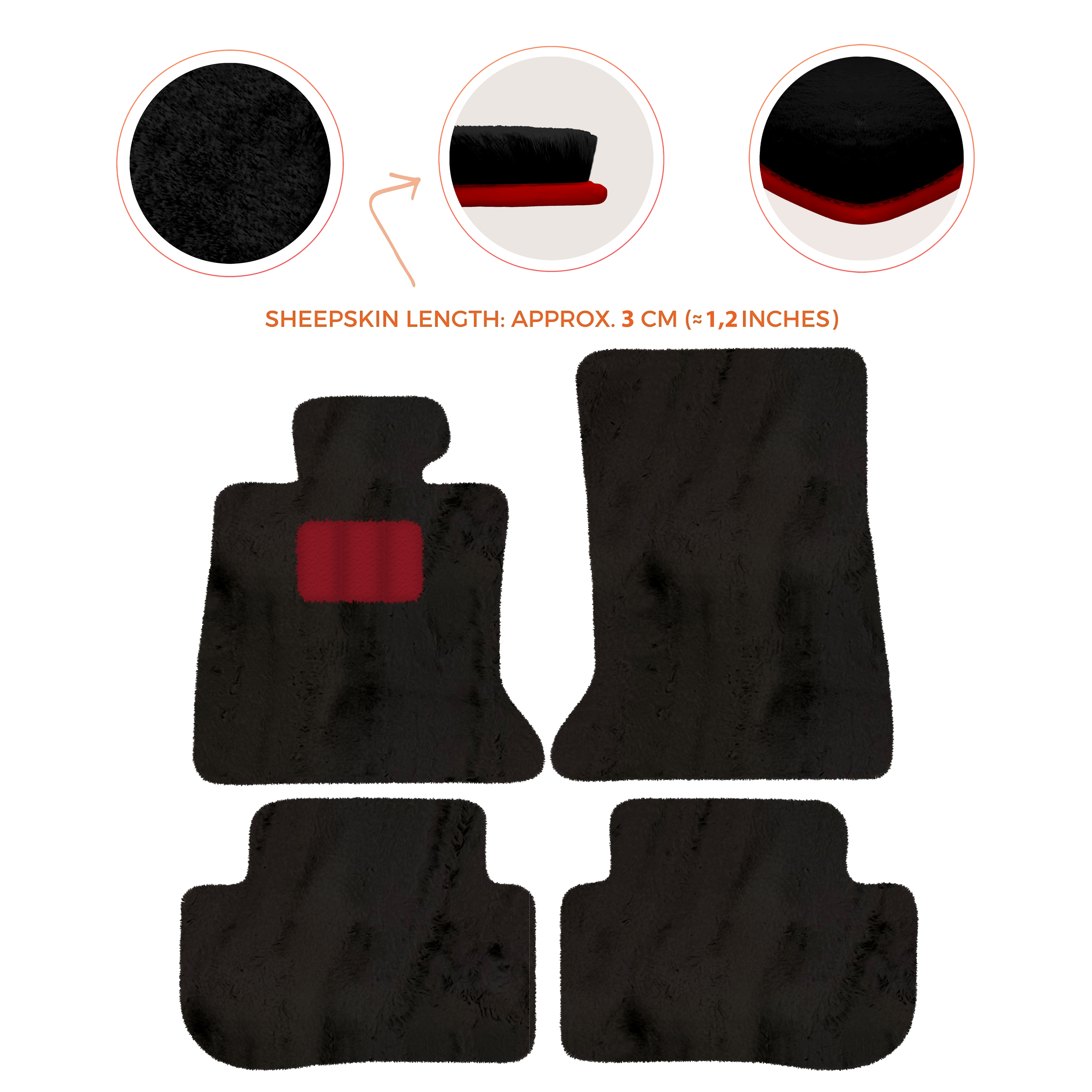 Rolls-Royce RR2 Wraith (2013-2023) Coupe - Sheepskin Length, Various Color Options Custom Fit Premium Velour Floor Mats