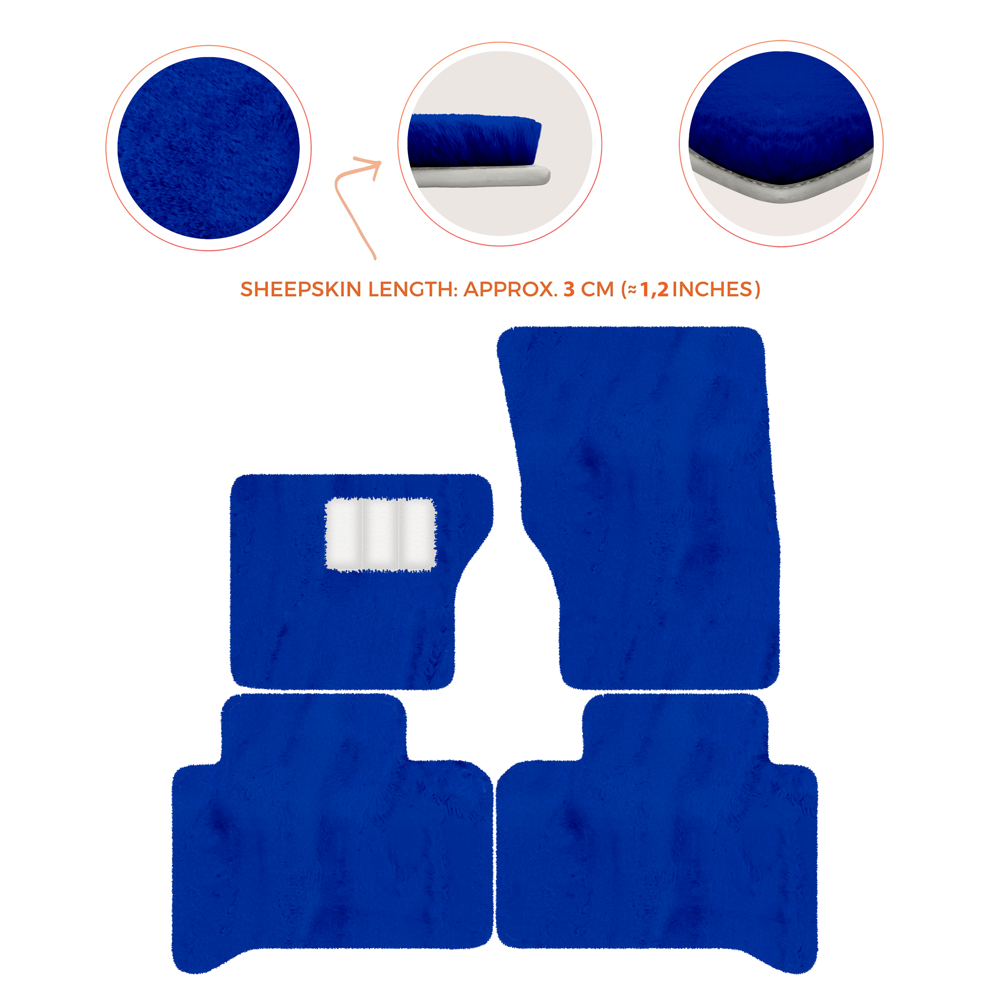 Range Rover (2012-2022) 4-5 Seater - Sheepskin Length, Various Color Options Custom Fit Premium Velour Floor Mats