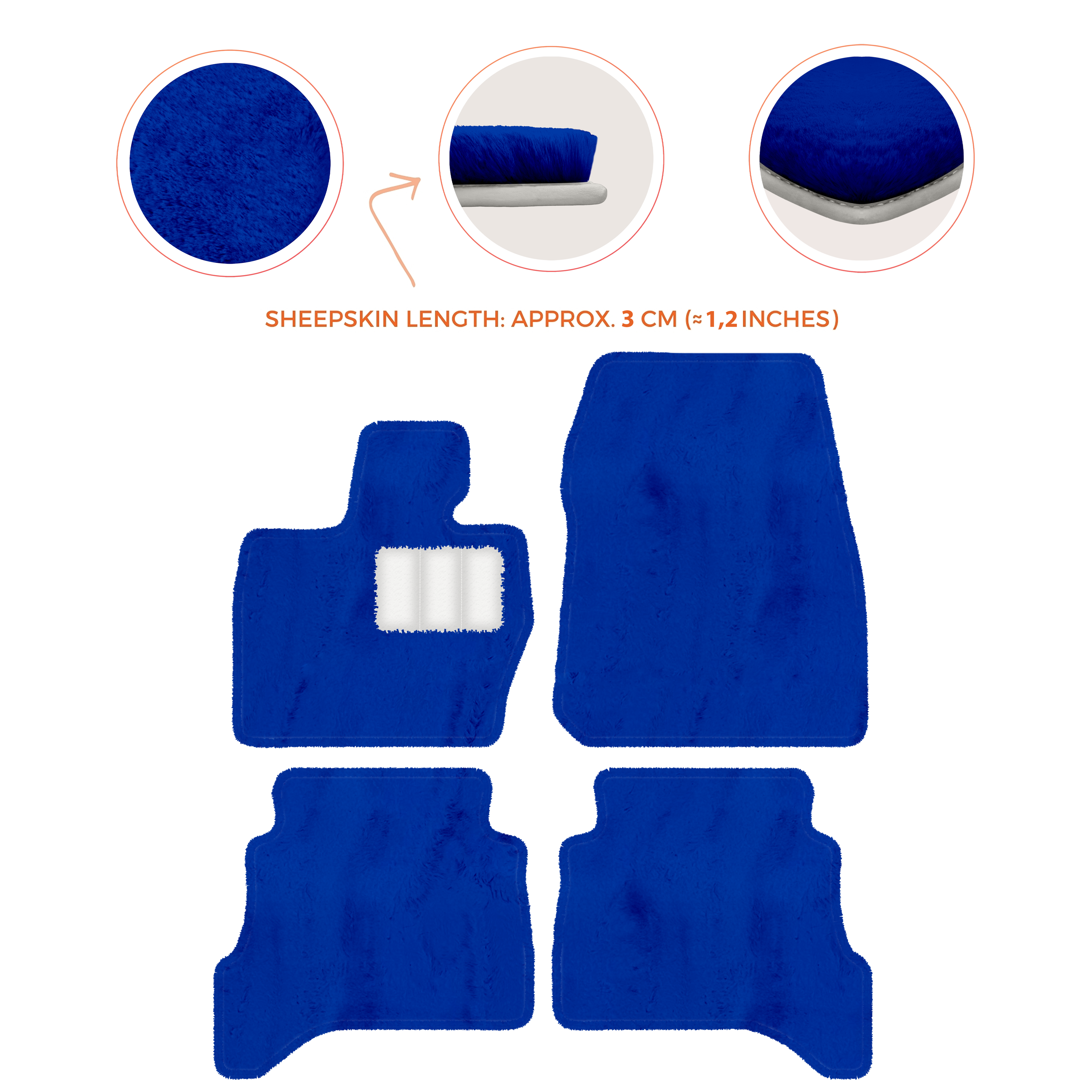Range Rover Sport L460 (2022-2024) Short/Long Wheelbase - Sheepskin Length, Various Color Options Custom Fit Premium Velour Floor Mats