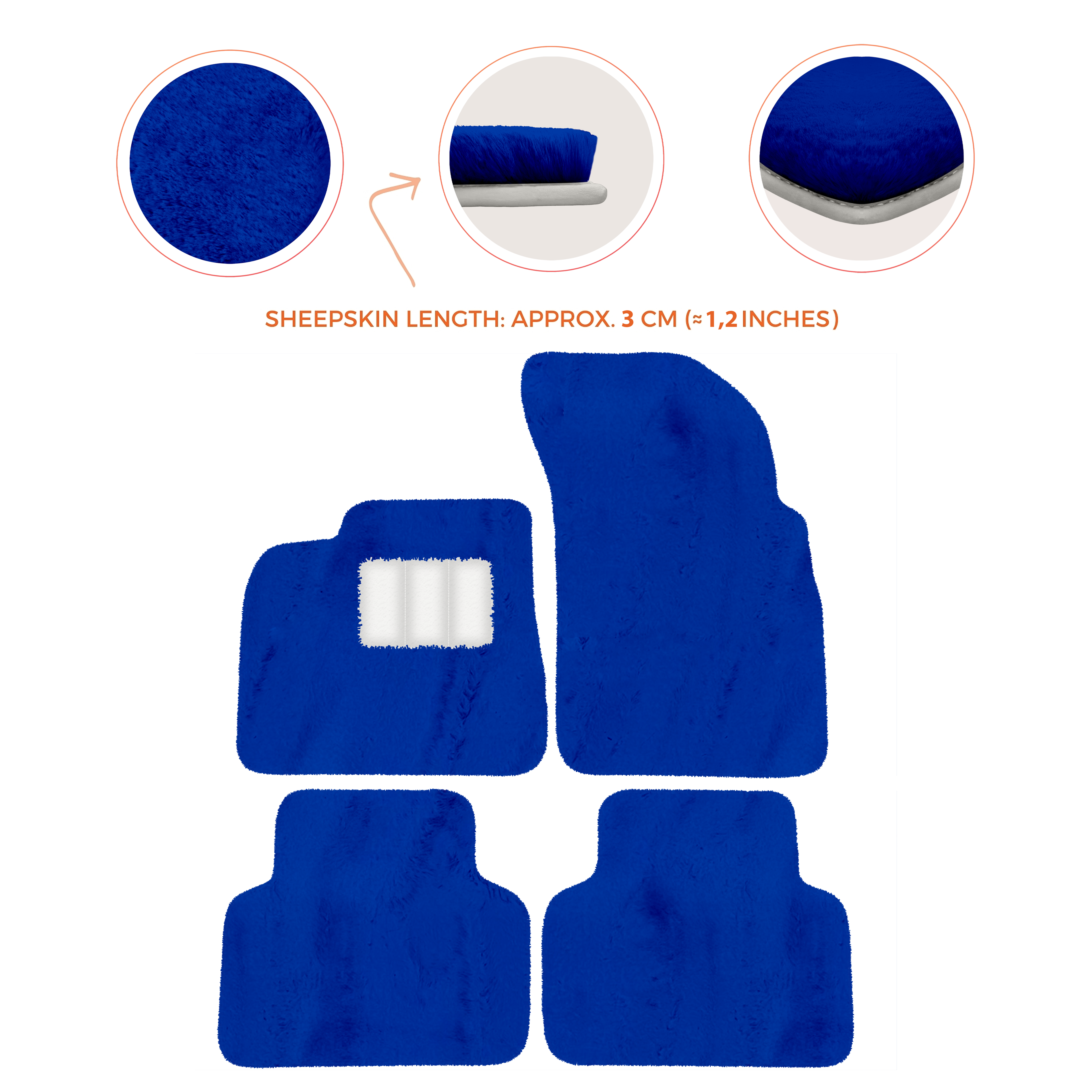 Lamborghini Urus (2018-2026) - Sheepskin Length, Various Color Options Custom Fit Premium Velour Floor Mats