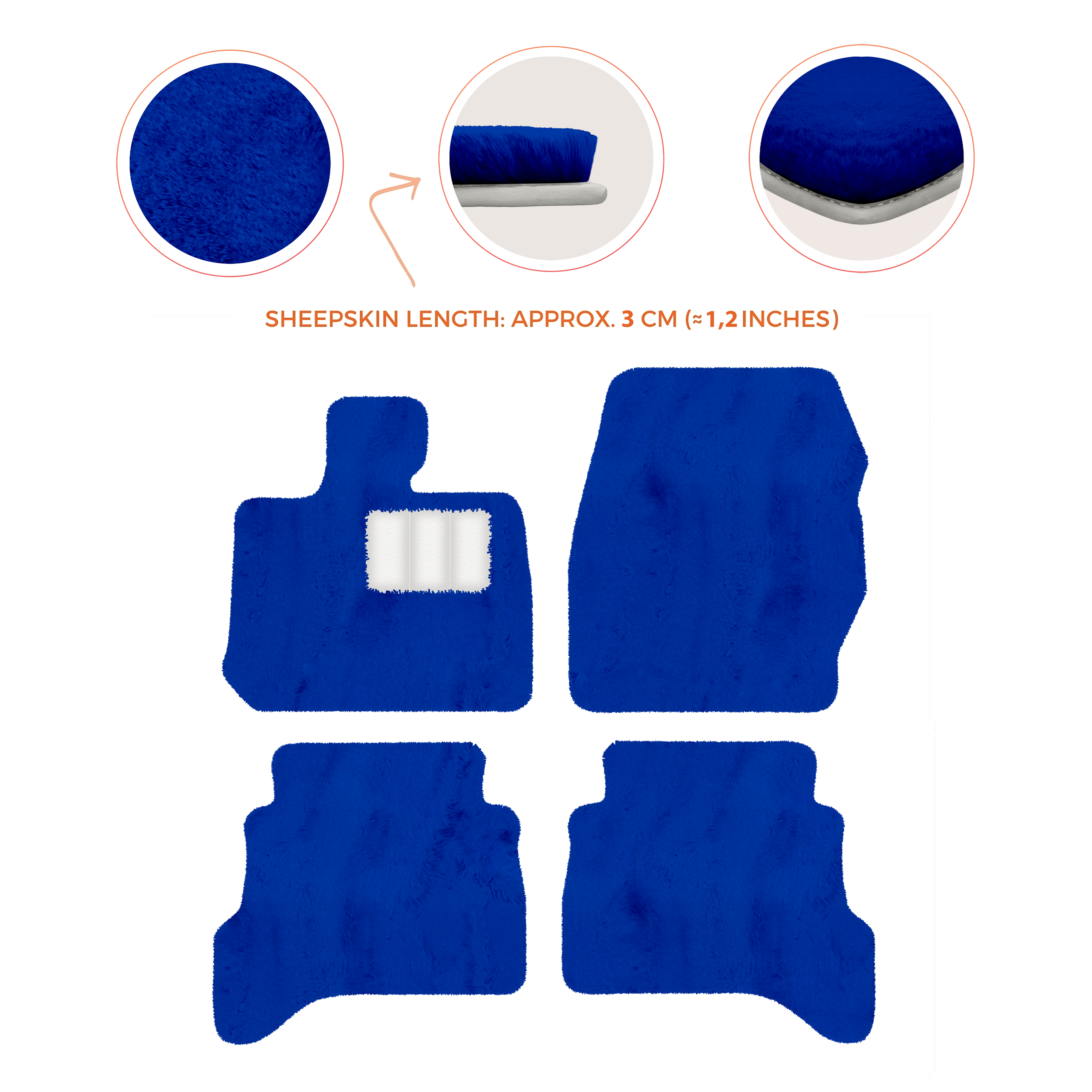 Range Rover Sport L460 (2022-2024) - Sheepskin Length, Various Color Options Custom Fit Premium Velour Floor Mats