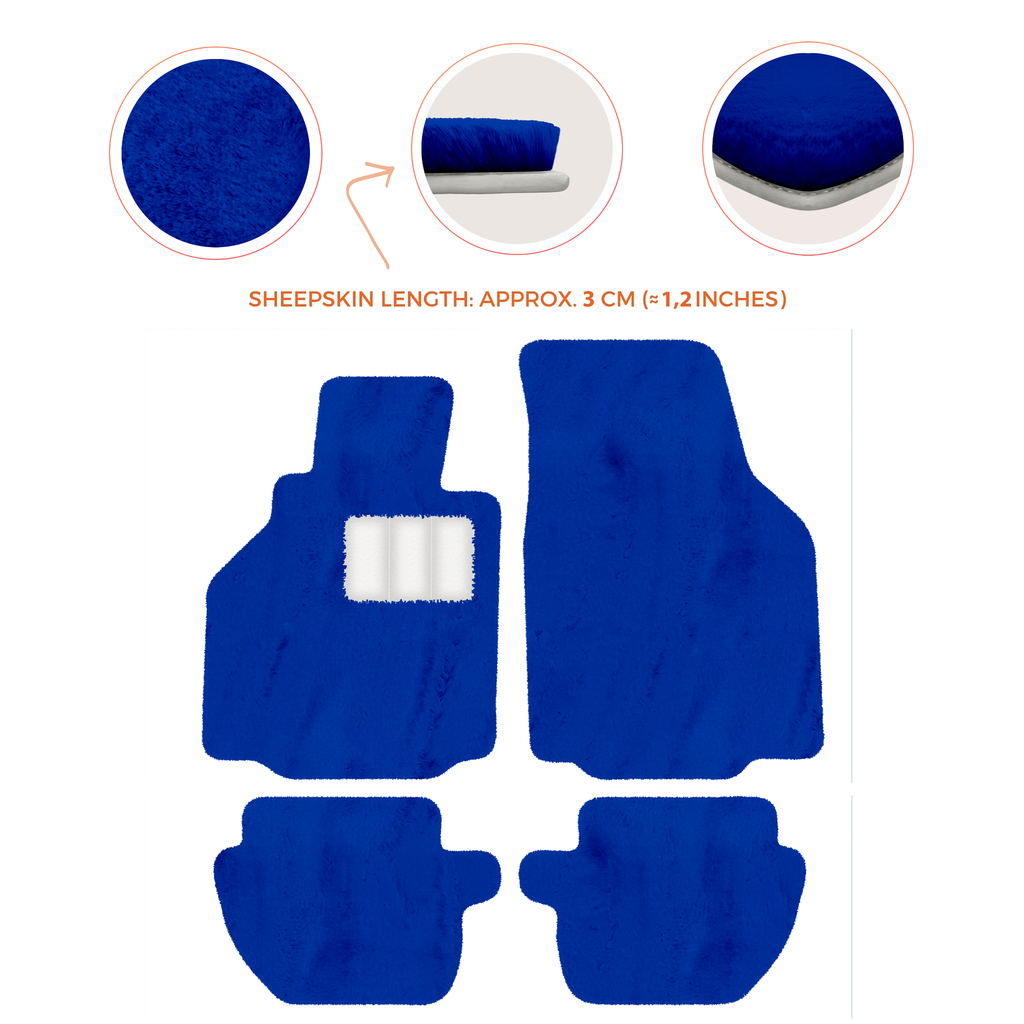 Porsche 911 - 996 (1998-2004) - Sheepskin Length, Various Color Options Custom Fit Premium Velour Floor Mats