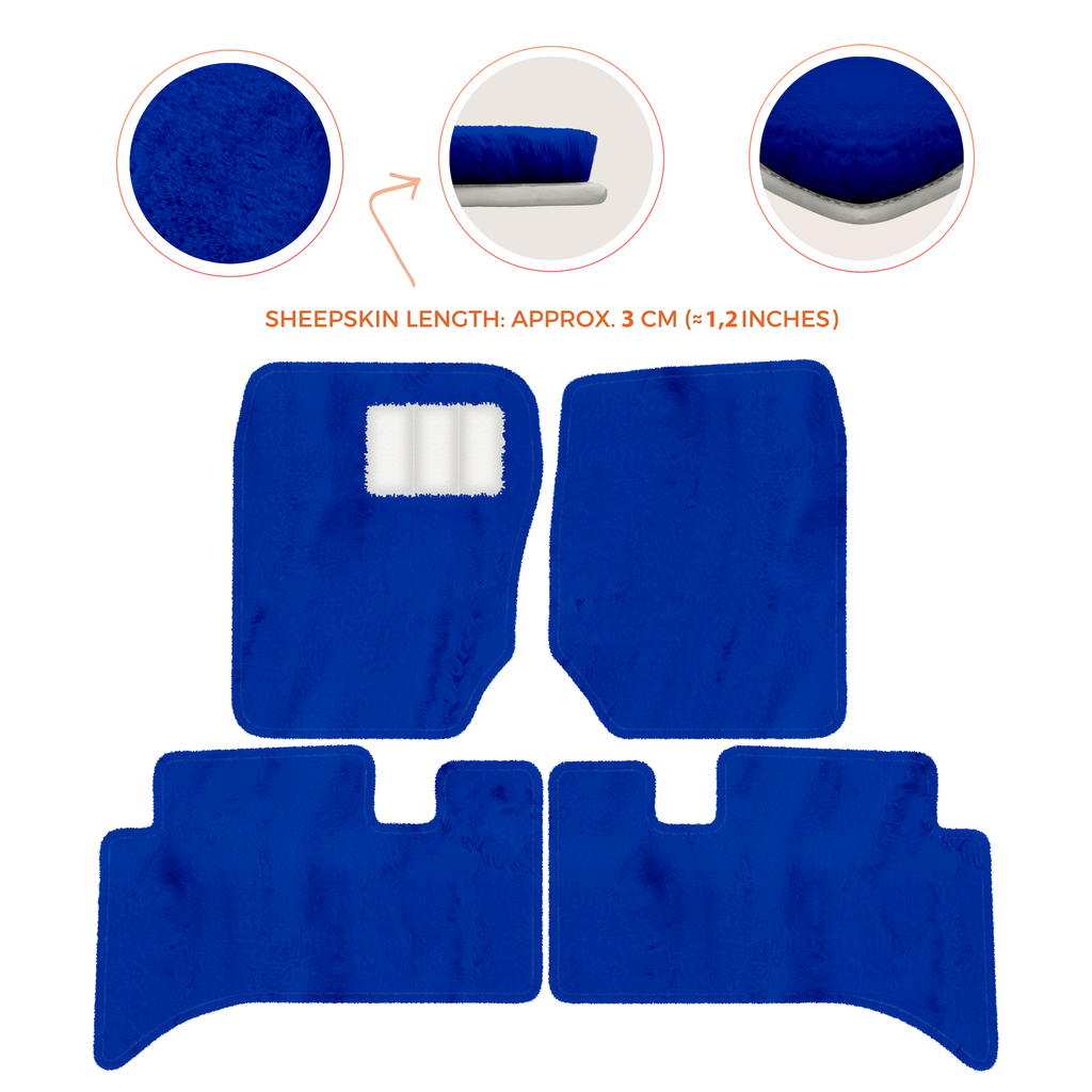 Range Rover (1994-2002) - Sheepskin Length, Various Color Options Custom Fit Premium Velour Floor Mats