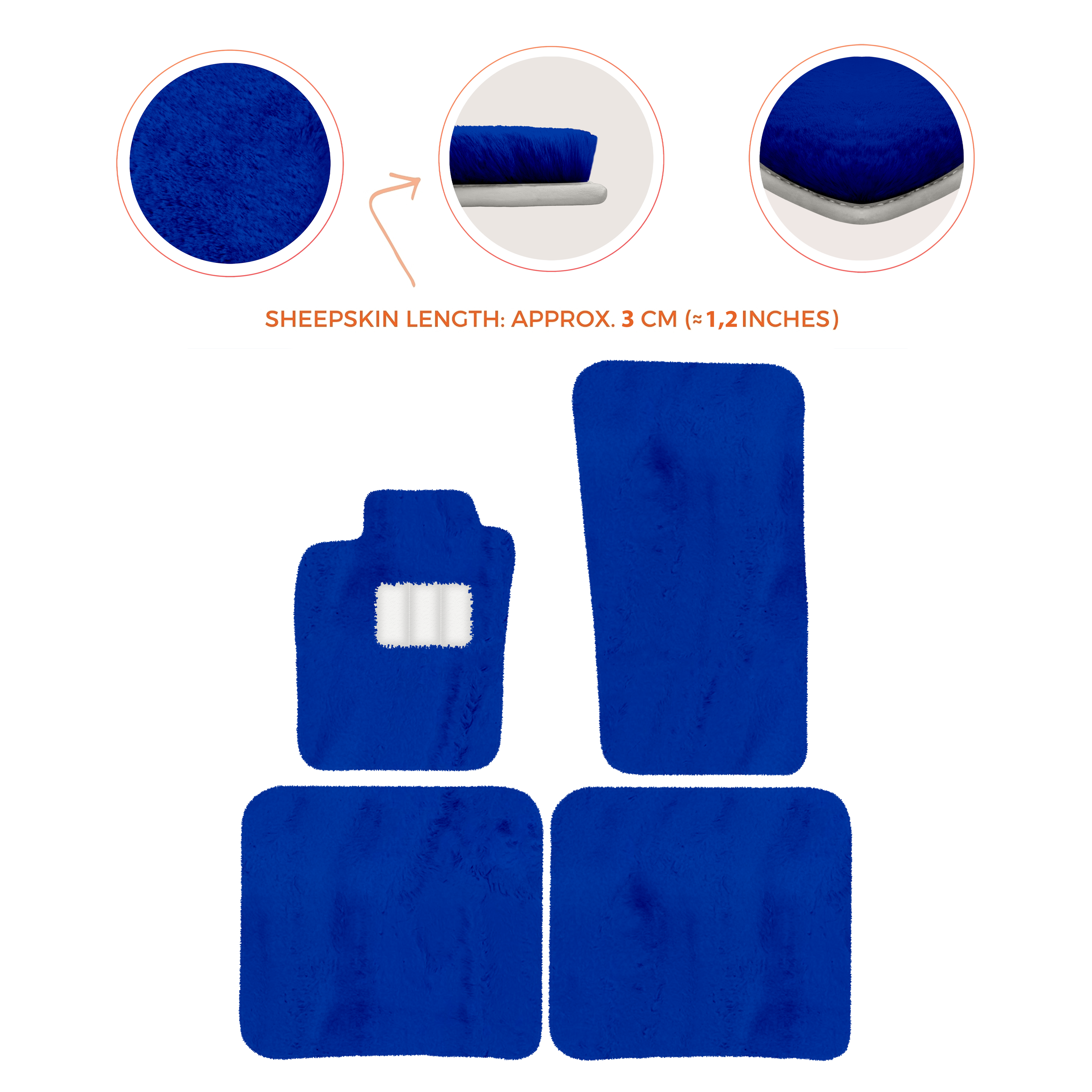 Bentley Flying Spur (2019-2023) - Sheepskin Length, Various Color Options Custom Fit Premium Velour Floor Mats