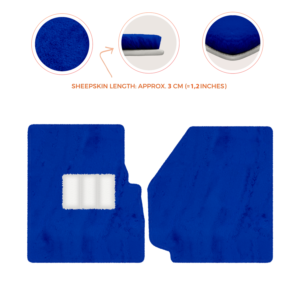 Land Rover Defender 90 (2007-2020) - Sheepskin Length, Various Color Options Custom Fit Premium Velour Floor Mats
