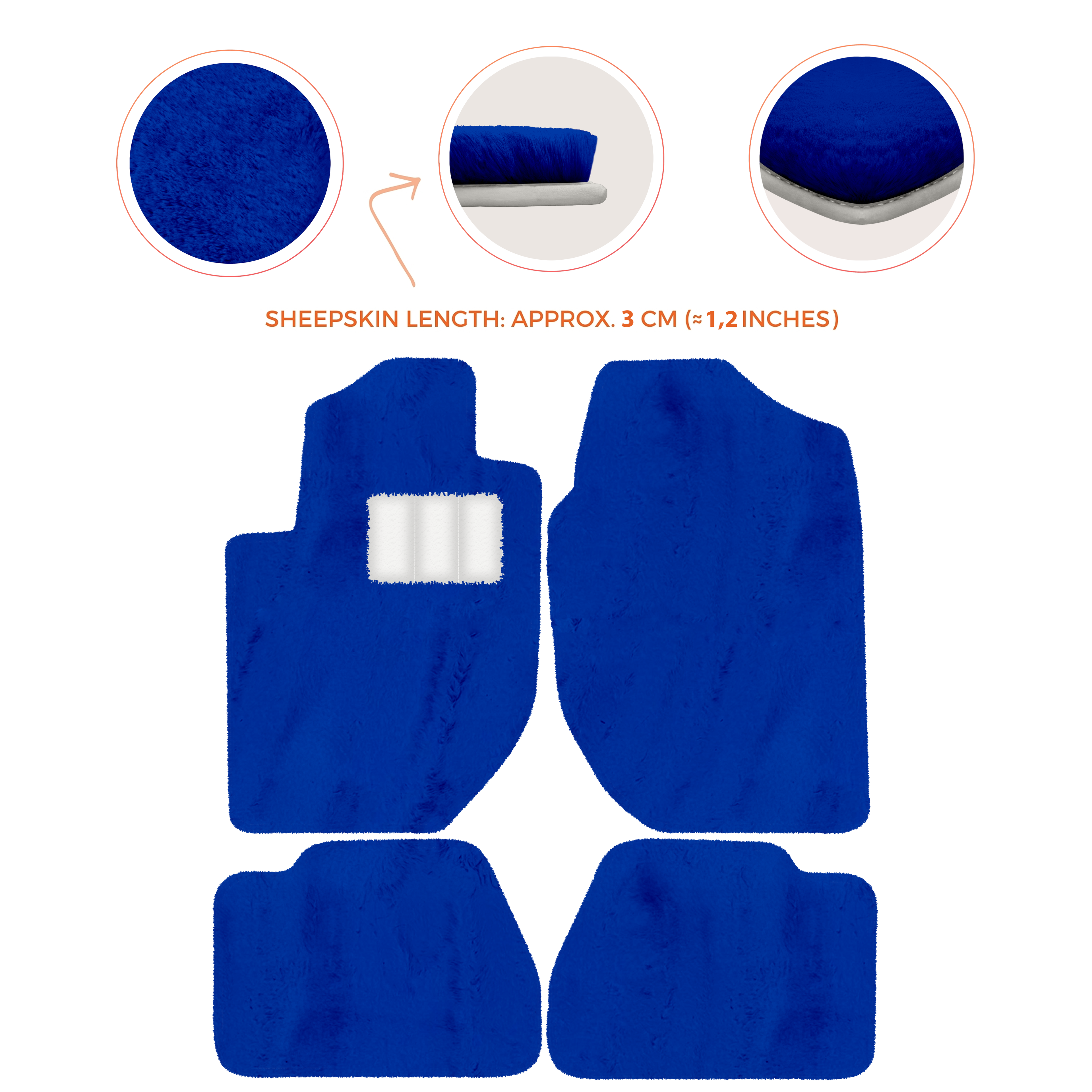 Land Rover Freelander (2003-2007) - Sheepskin Length, Various Color Options Custom Fit Premium Velour Floor Mats