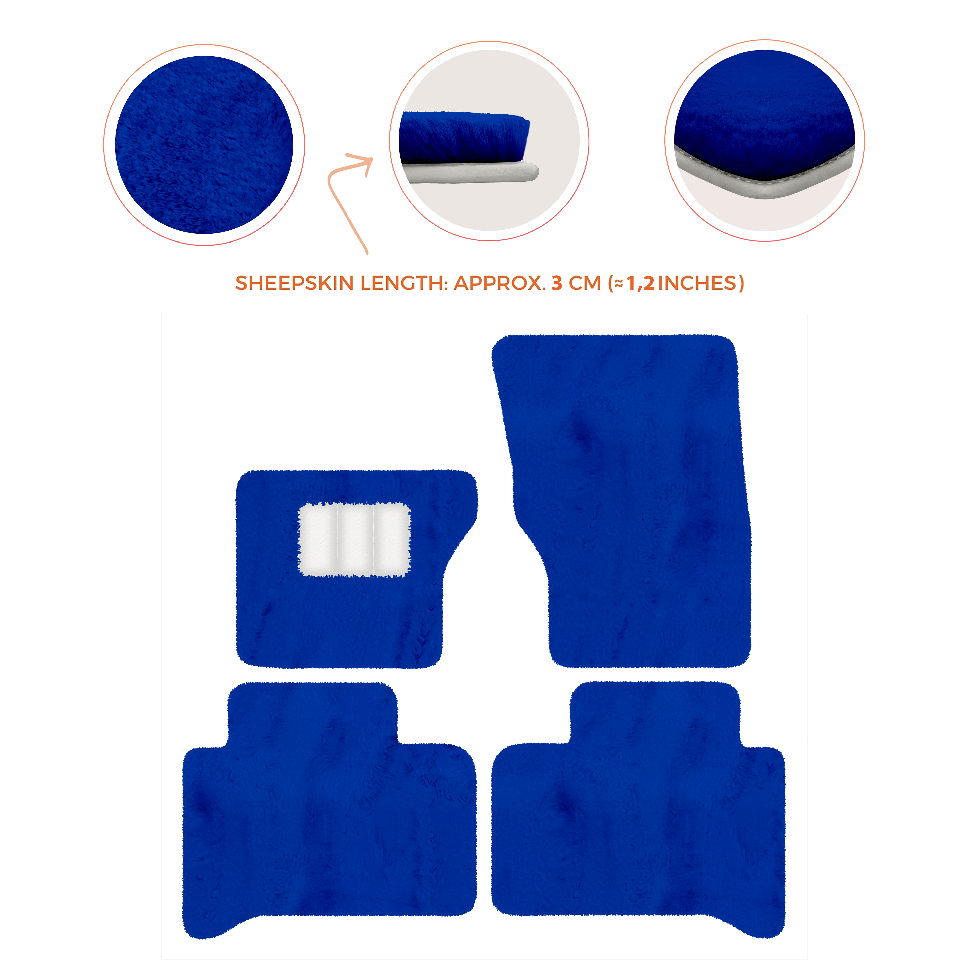Range Rover Sport (2013-2022) - Sheepskin Length, Various Color Options Custom Fit Premium Velour Floor Mats