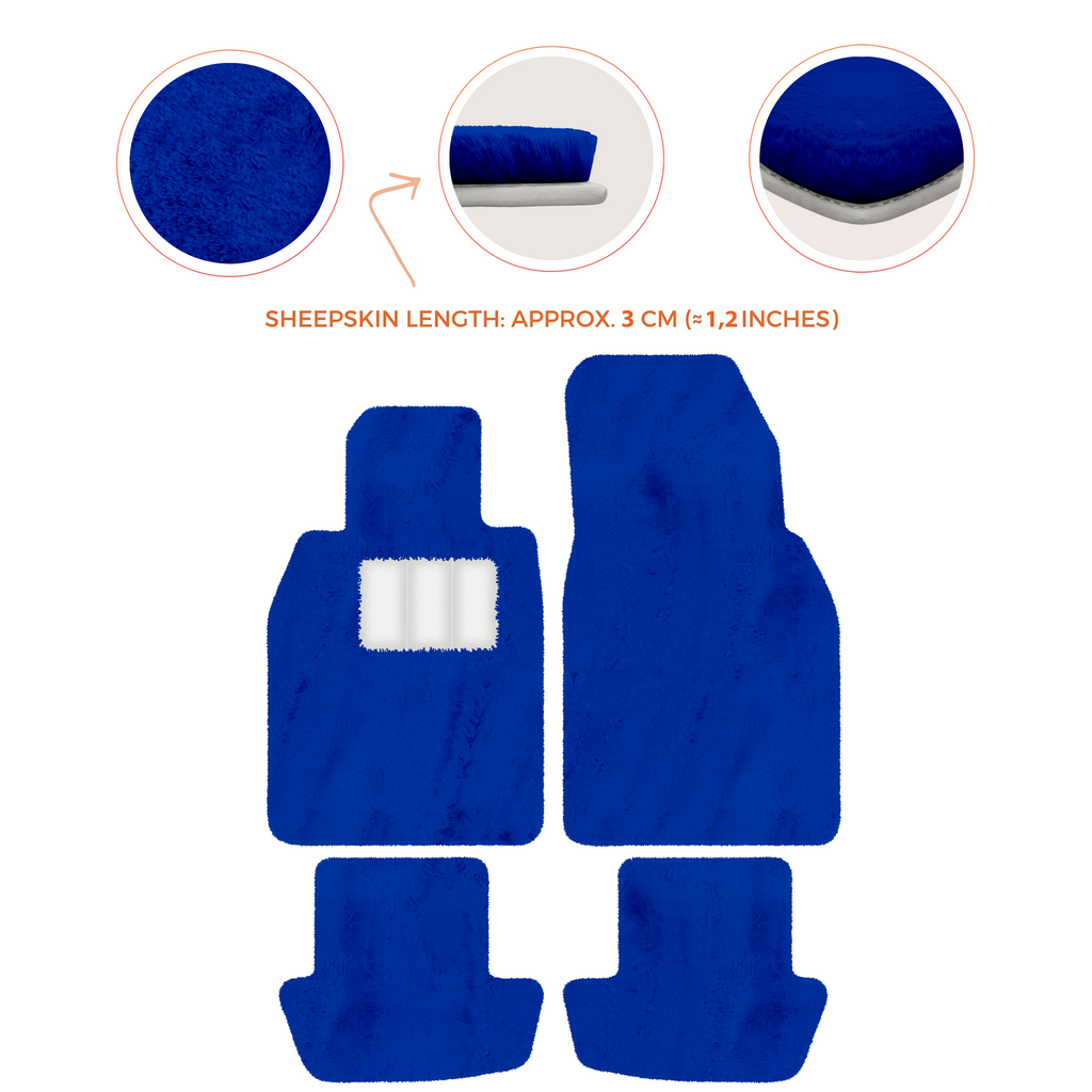 Porsche 911 - 992 (2019-2026) - Sheepskin Length, Various Color Options Custom Fit Premium Velour Floor Mats