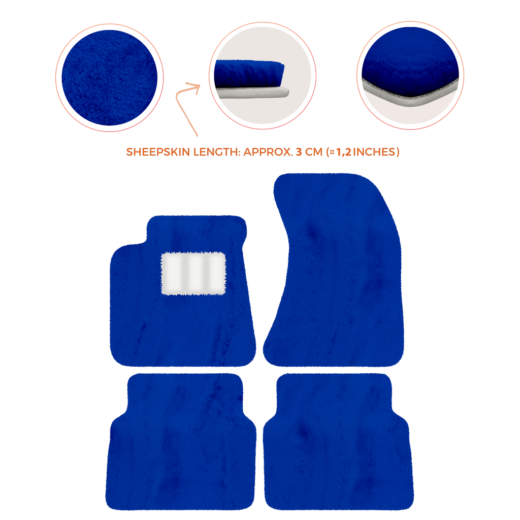 Audi A8 D4 (2010-2017) - Sheepskin Length, Various Color Options Custom Fit Premium Velour Floor Mats