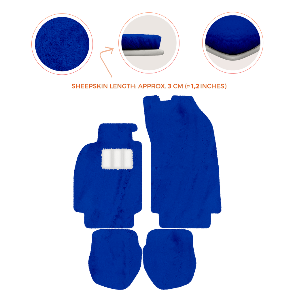 Porsche 911 - 964 (1989-1994) - Sheepskin Length, Various Color Options Custom Fit Premium Velour Floor Mats