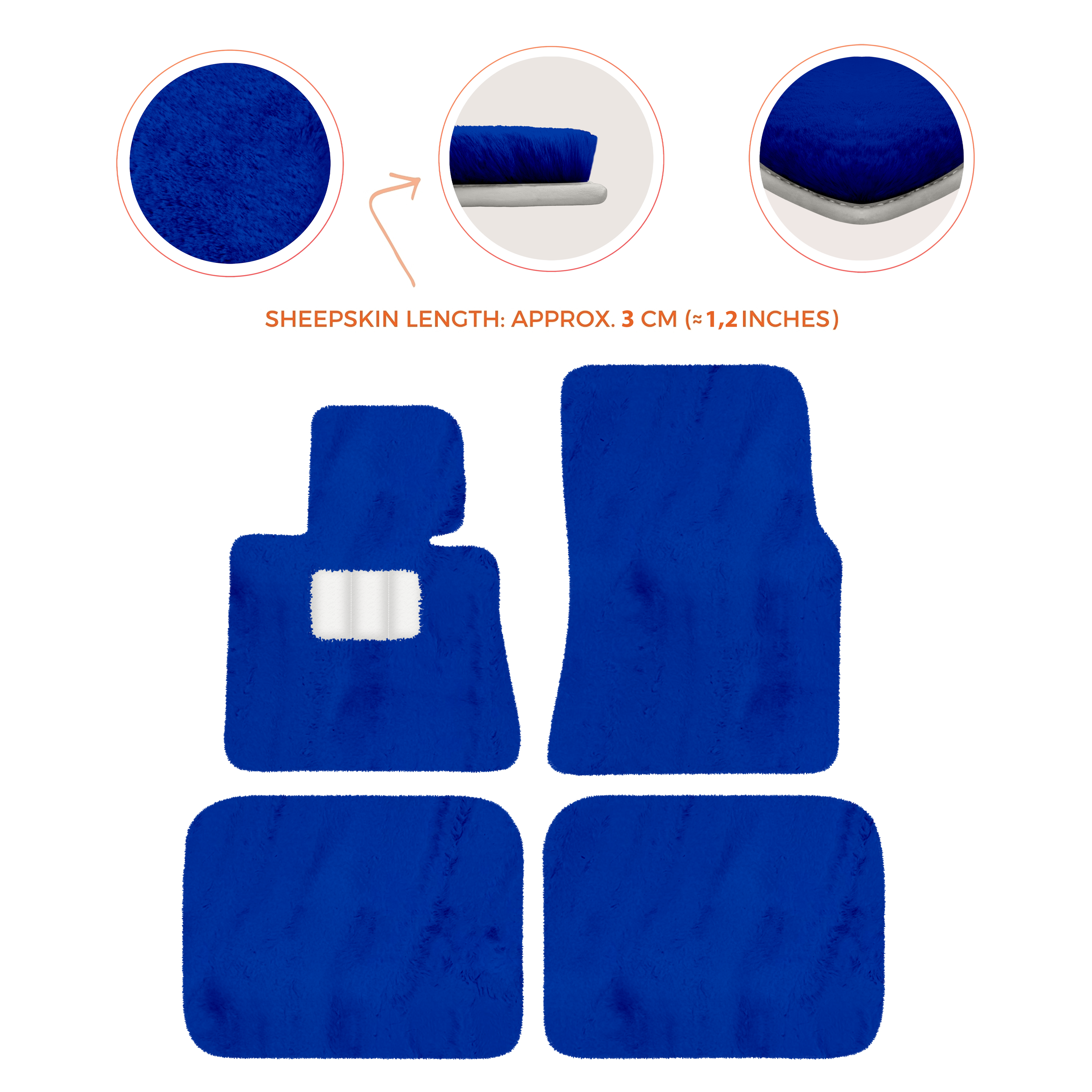 Rolls-Royce Phantom Sedan (2003-2016) - Sheepskin Length, Various Color Options Custom Fit Premium Velour Floor Mats