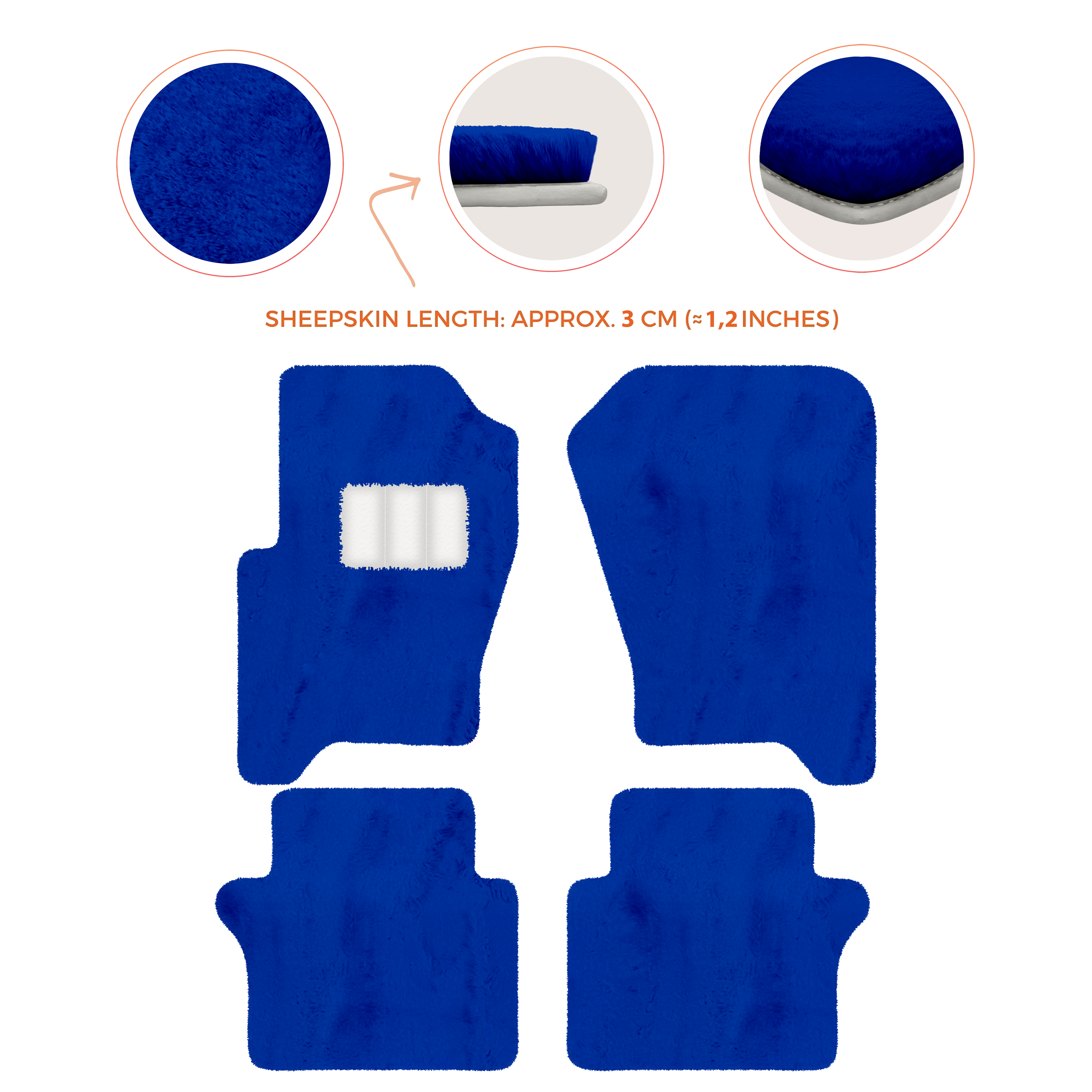 Range Rover Sport (2010-2013) - Sheepskin Length, Various Color Options Custom Fit Premium Velour Floor Mats