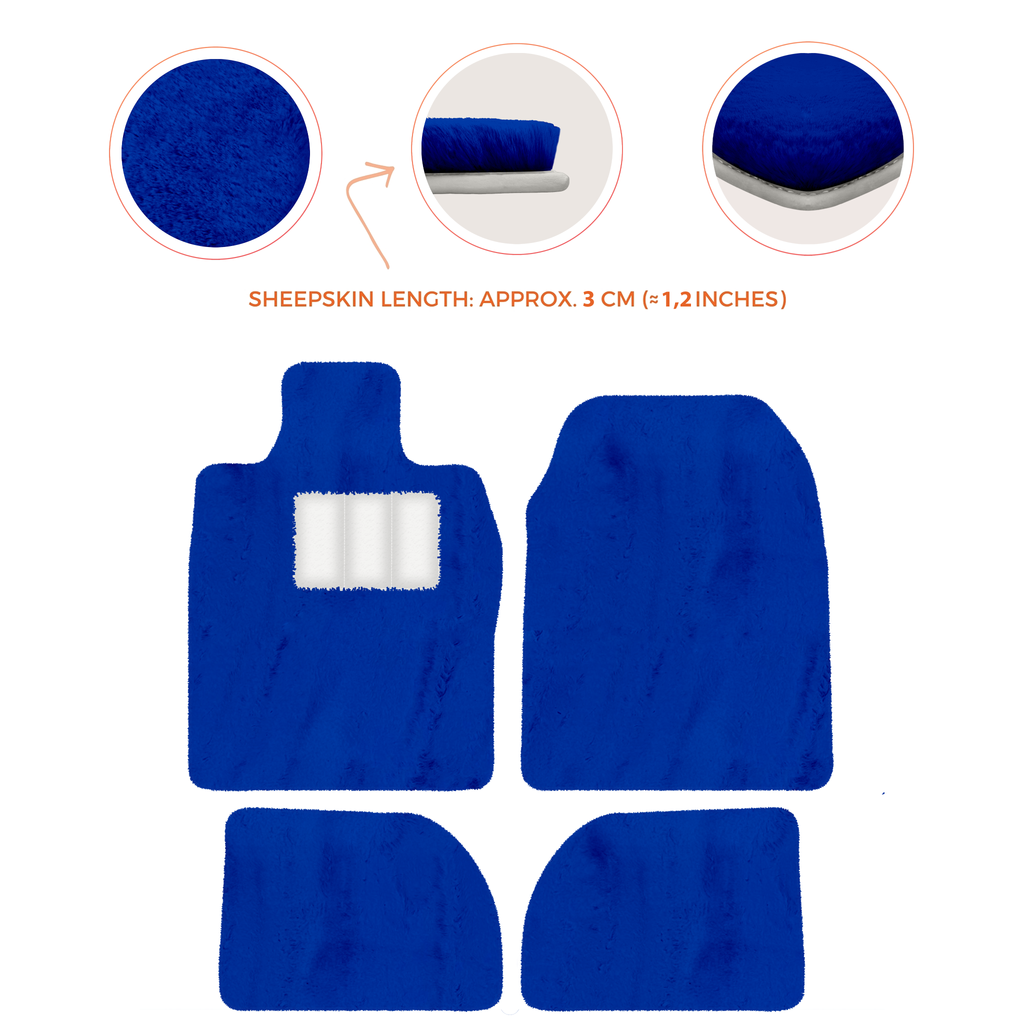 Porsche 924 (1976-1988) - Sheepskin Length, Various Color Options Custom Fit Premium Velour Floor Mats