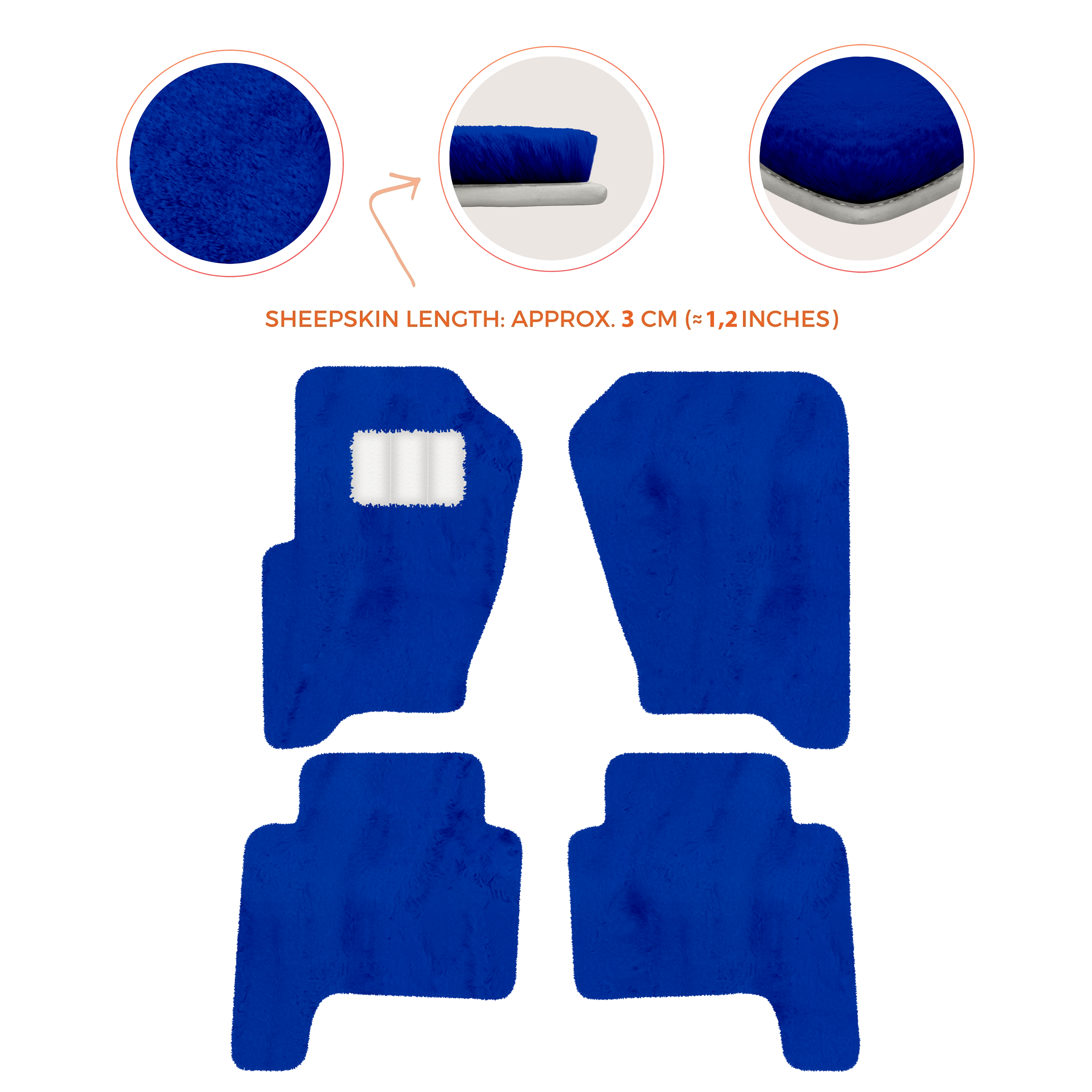 Range Rover Sport (2005-2010) - Sheepskin Length, Various Color Options Custom Fit Premium Velour Floor Mats