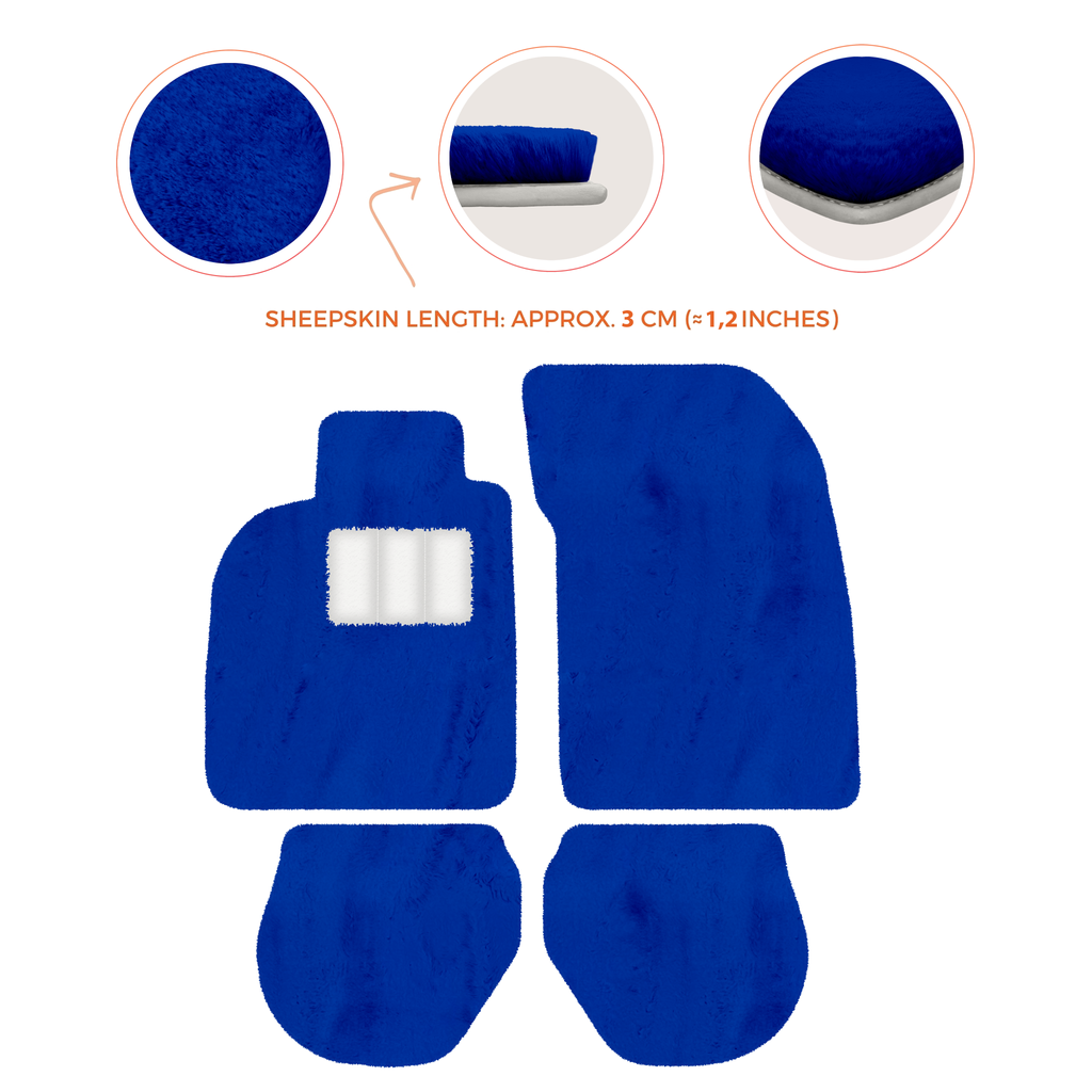 Porsche 911-993 (1993-1998) - Sheepskin Length, Various Color Options Custom Fit Premium Velour Floor Mats