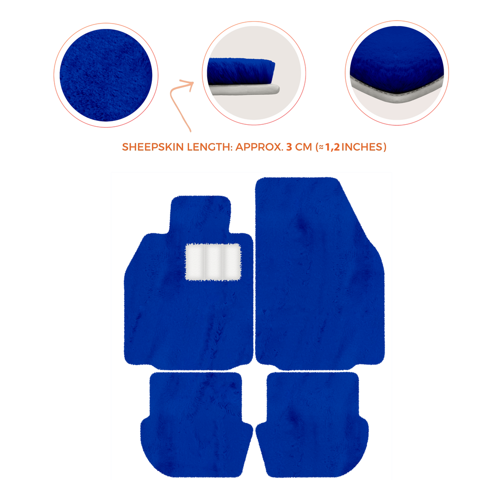 Porsche 911 - 997 (2004-2012) - Sheepskin Length, Various Color Options Custom Fit Premium Velour Floor Mats