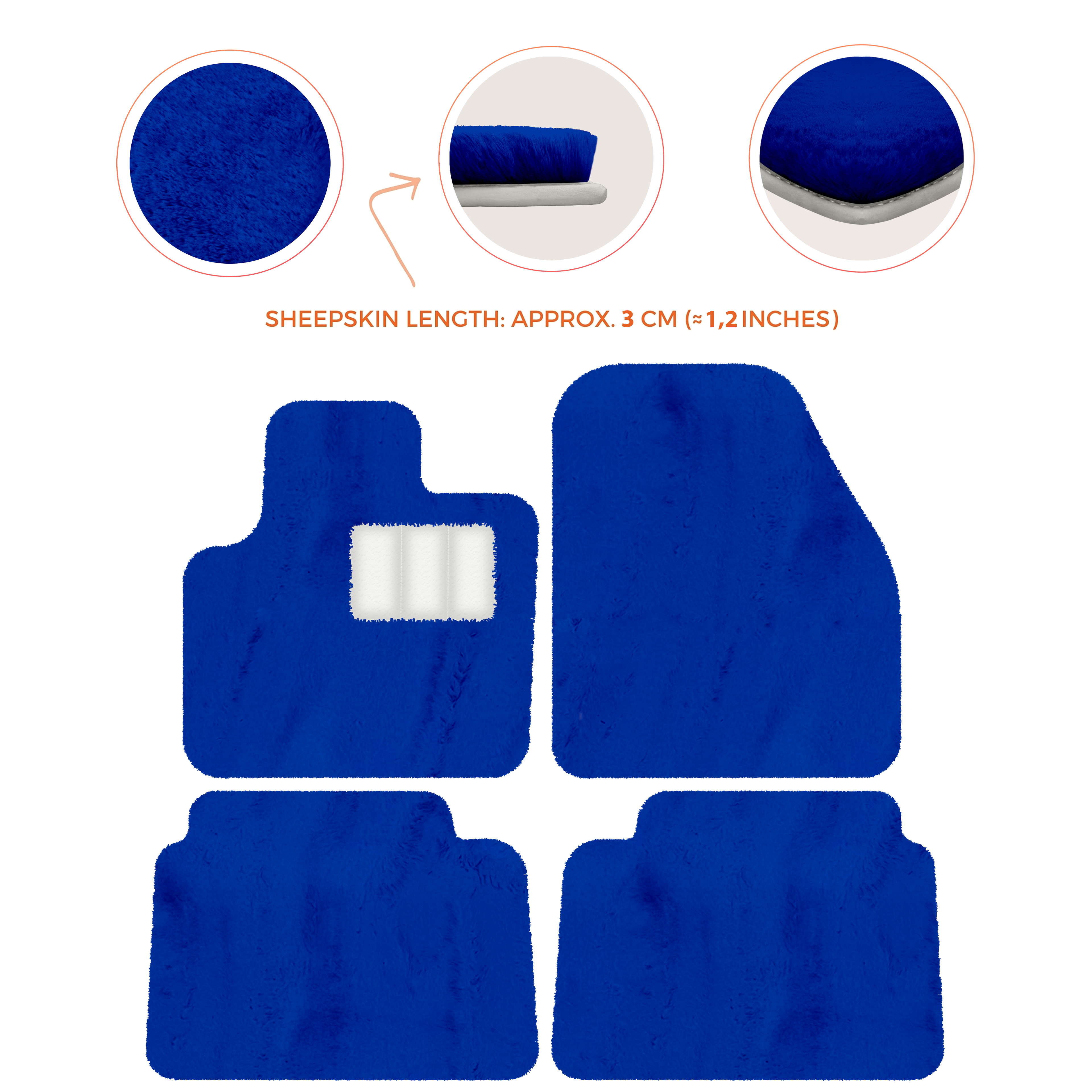 Land Rover Discovery Sport (2019-2026) - Sheepskin Length, Various Color Options Custom Fit Premium Velour Floor Mats