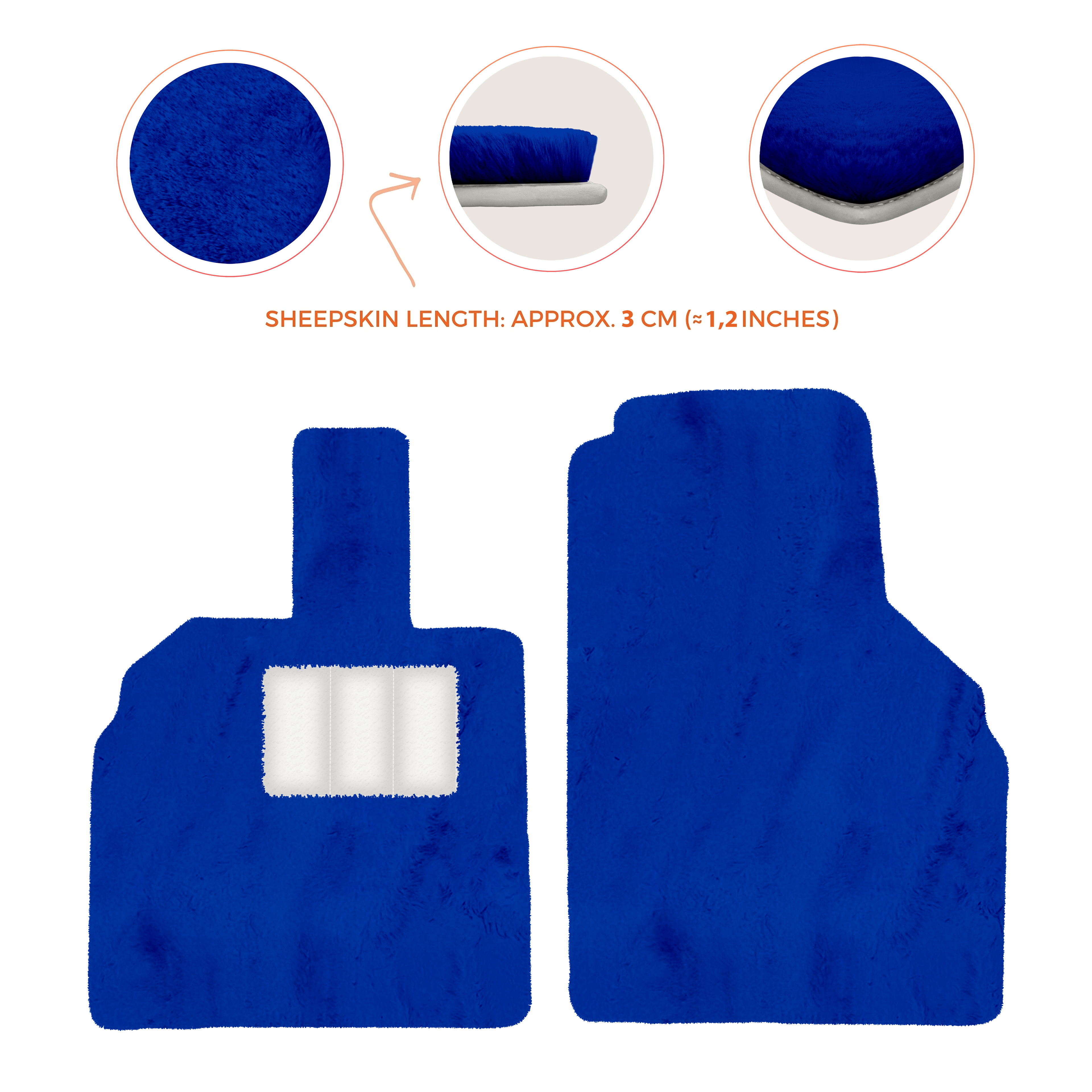 Lamborghini Aventador (2012-2022) - Sheepskin Length, Various Color Options Custom Fit Premium Velour Floor Mats