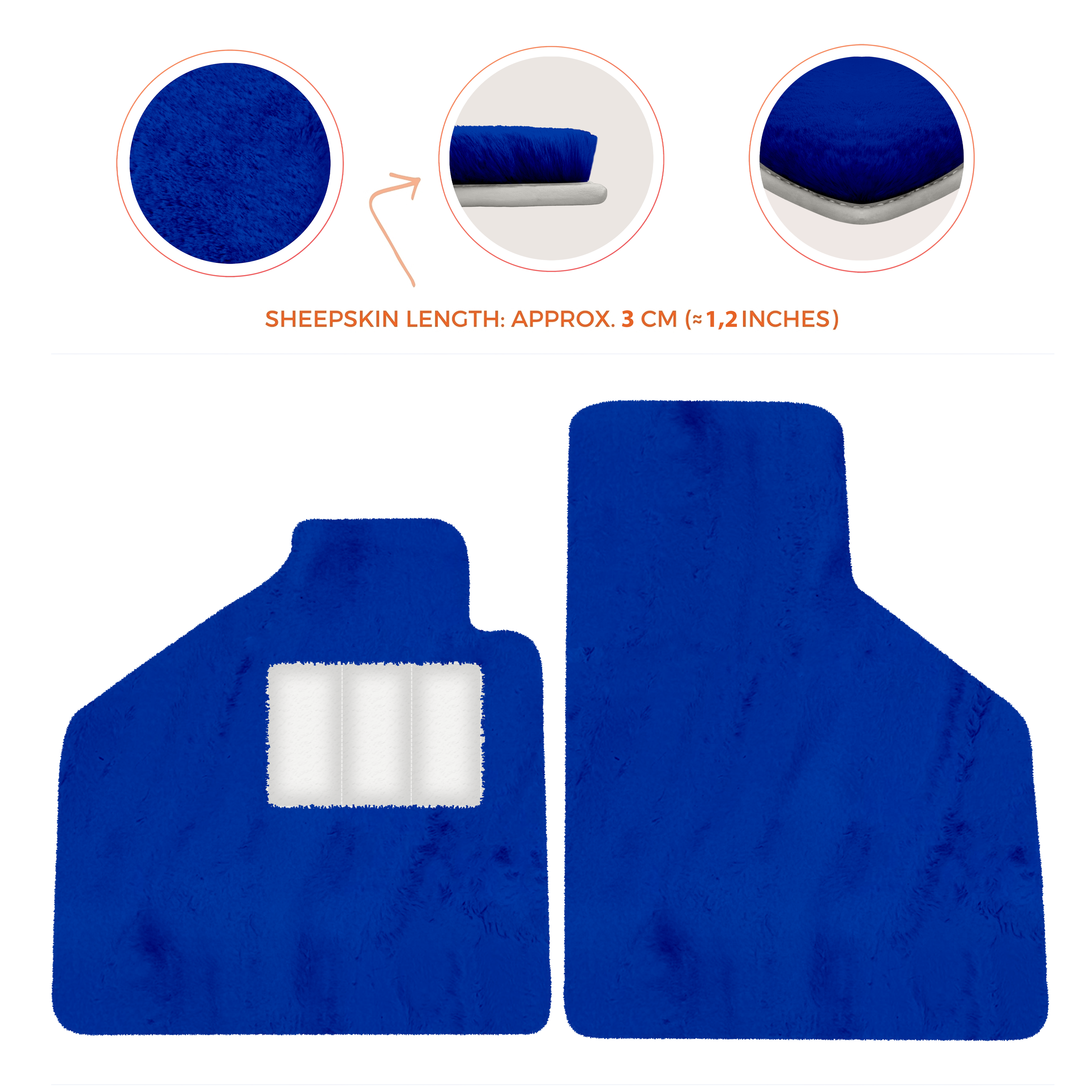 Lamborghini Diablo (1990-2001) - Sheepskin Length, Various Color Options Custom Fit Premium Velour Floor Mats