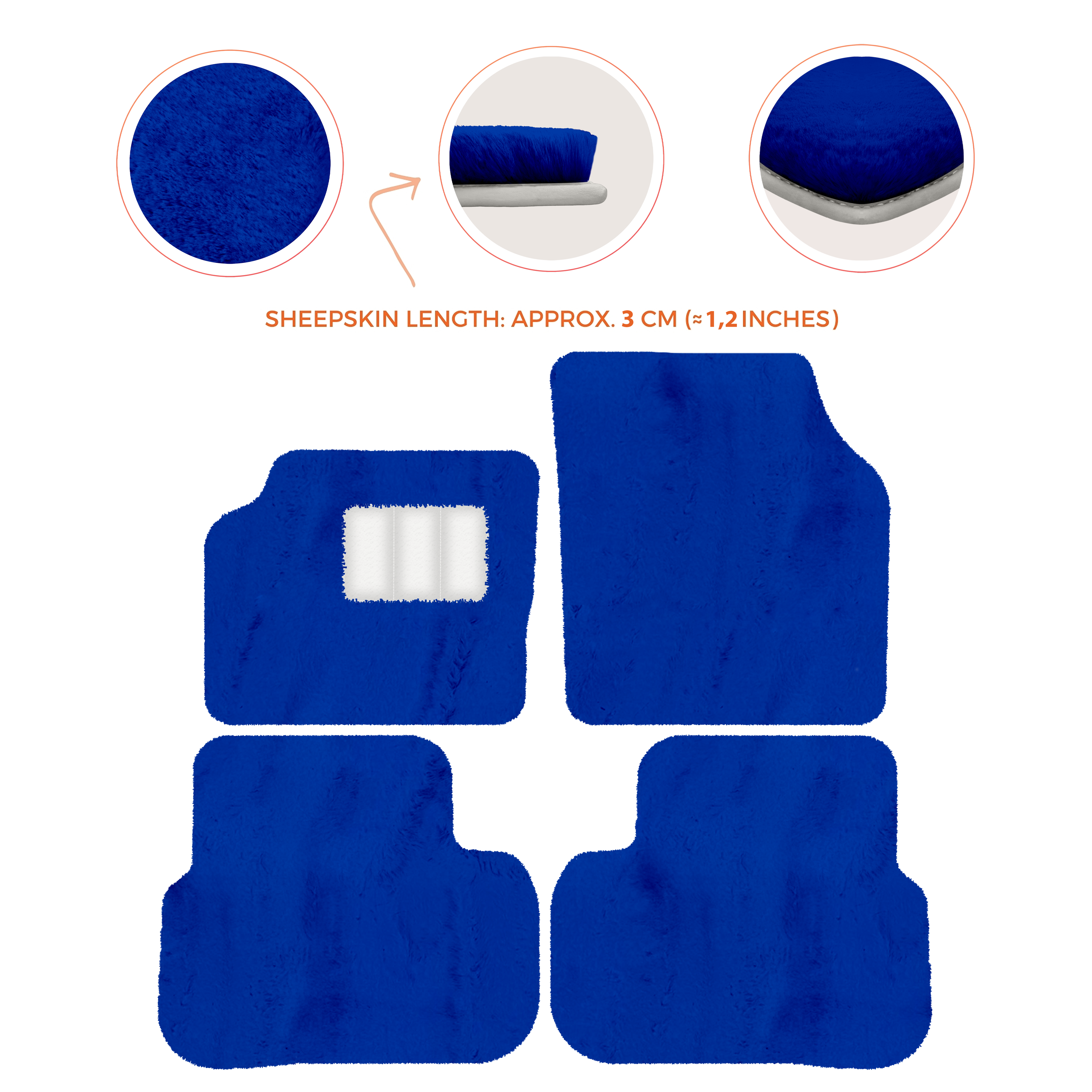 Land Rover Discovery Sport (2015-2019) - Sheepskin Length, Various Color Options Custom Fit Premium Velour Floor Mats