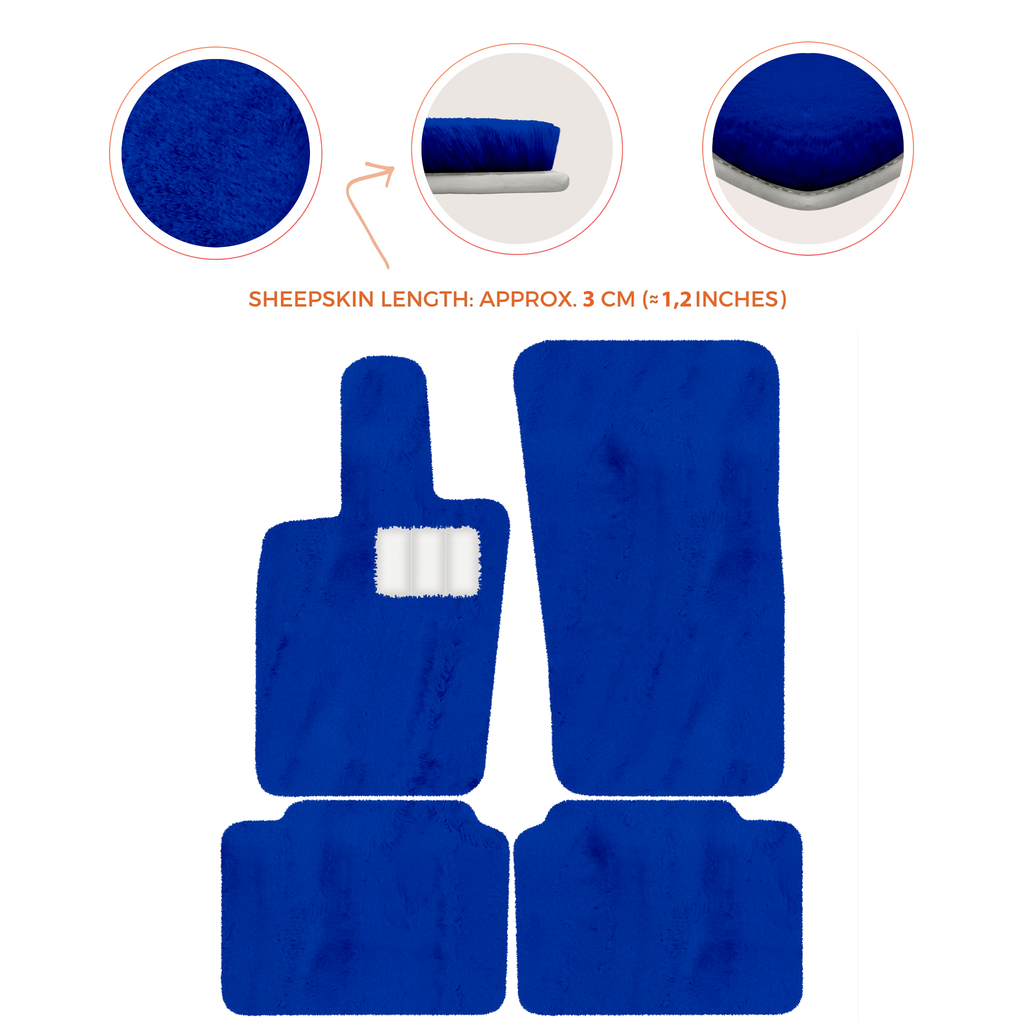 Porsche Panamera (2017-2023) - Sheepskin Length, Various Color Options Custom Fit Premium Velour Floor Mats