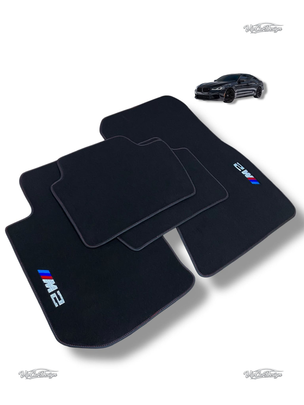 BMW M2 G87 (2023-2025) Custom Fit Floor Mats M2 Logo - M2 Logo Detail | VipCarDesign