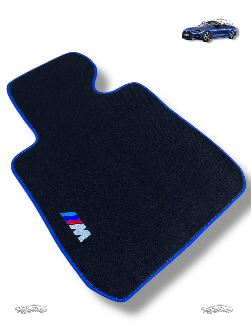 BMW 2 Series F23 Conv. (2014-2021) Custom Fit Floor Mats M Logo - Complete Set Overview | VipCarDesign