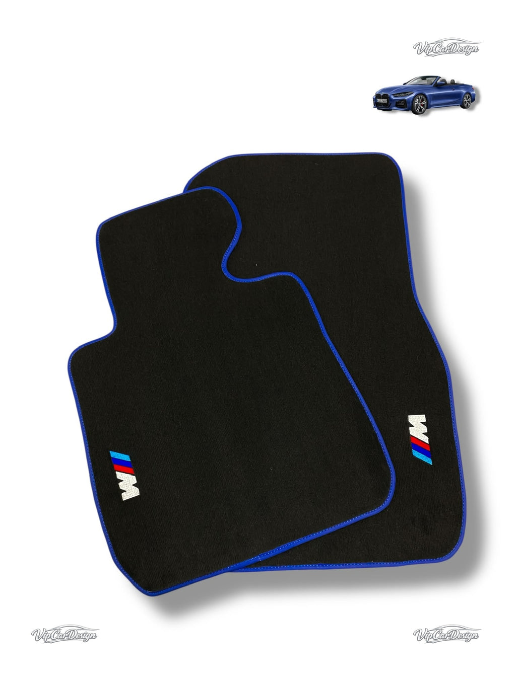 BMW E39 (1995-2004) Custom Fit Floor Mats M Logo - Front Floor Mats | VipCarDesign