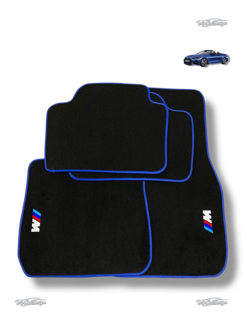 BMW 1 Series E87 (2002-2011) Custom Fit Floor Mats M Logo - Rear Floor Mats | VipCarDesign