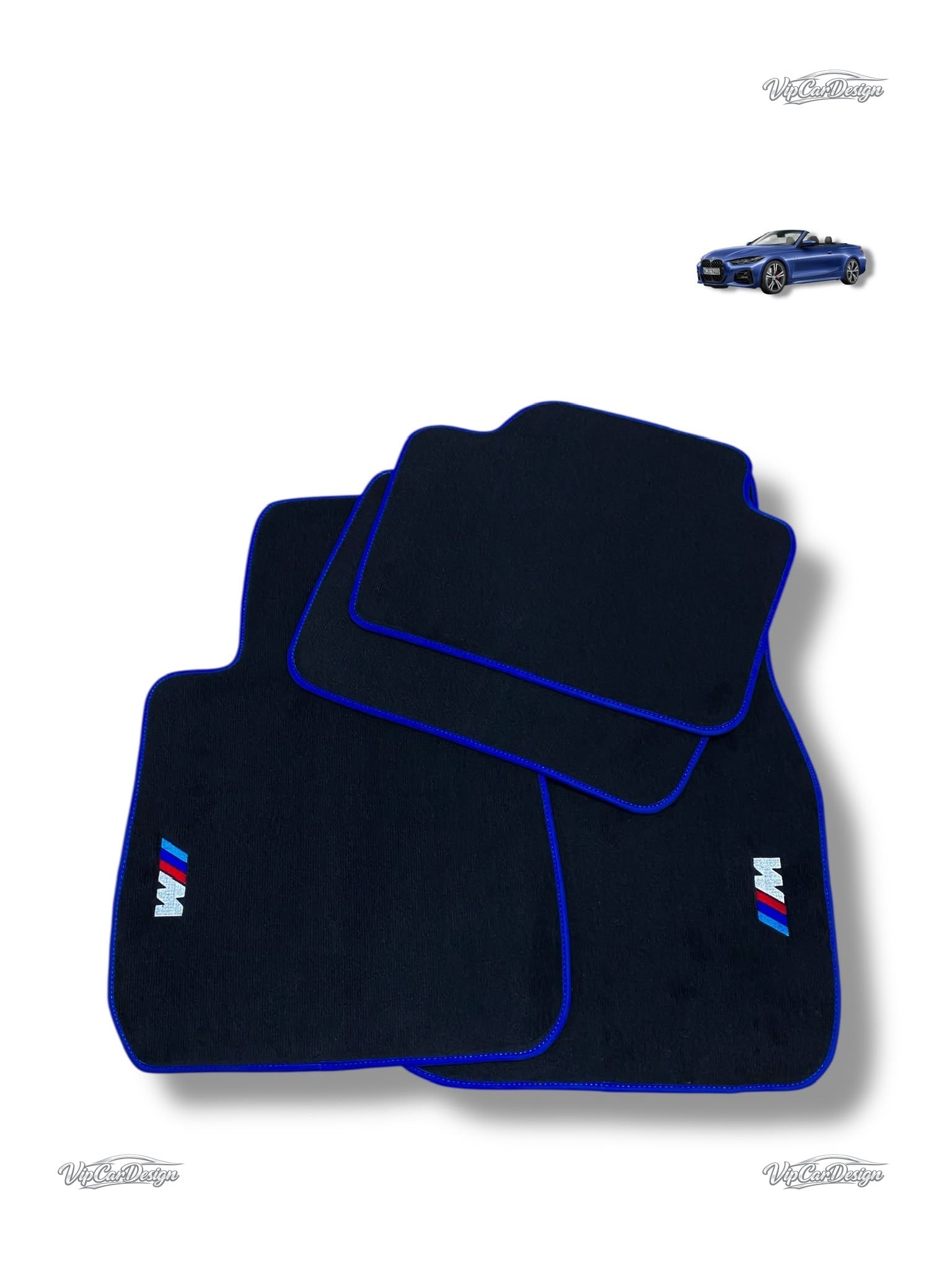 BMW i5 (2024-2026) Custom Fit Floor Mats M Logo - Close-Up Texture | VipCarDesign