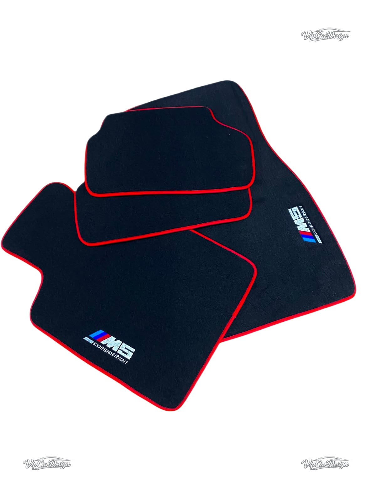 BMW M5 E60 (2005-2010) Custom Fit Floor Mats M5 Logo - Complete Set Overview | VipCarDesign