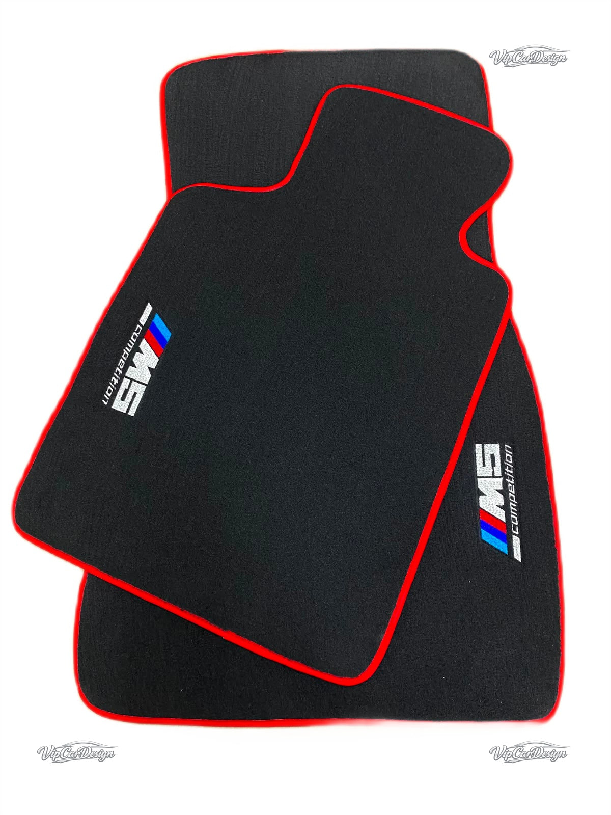 BMW 5 Series F11 (2010-2017) Custom Fit Floor Mats M5 Logo - Close-Up Texture | VipCarDesign