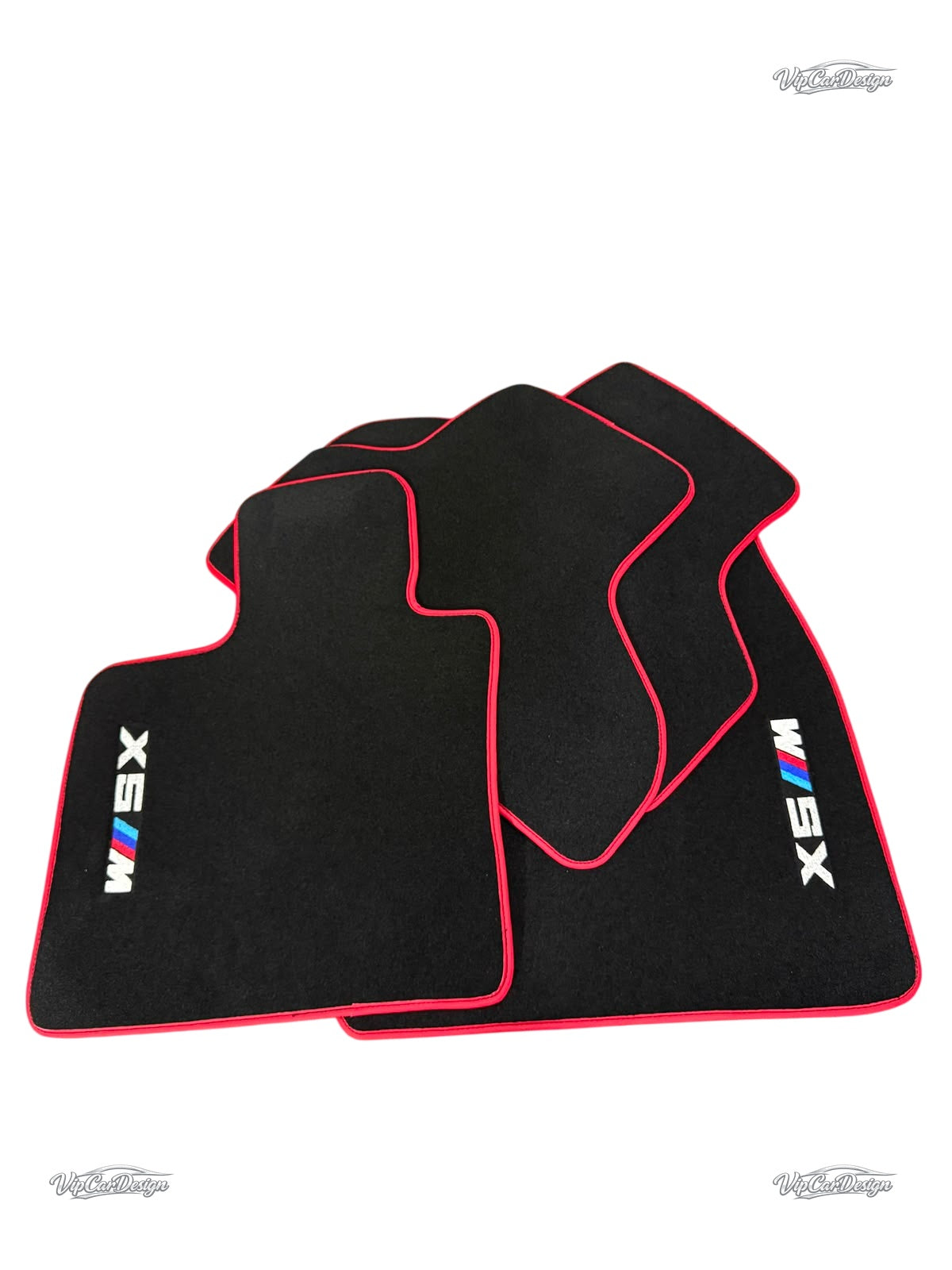 BMW X5M F95 SUV (2020-2024) Custom Fit Floor Mats X5 Logo - Complete Set Overview | VipCarDesign