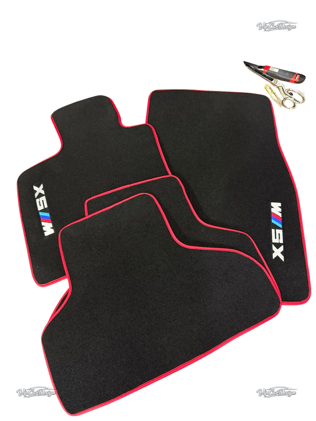 BMW X5M F95 SUV (2020-2024) Custom Fit Floor Mats X5 Logo - Rear Floor Mats | VipCarDesign