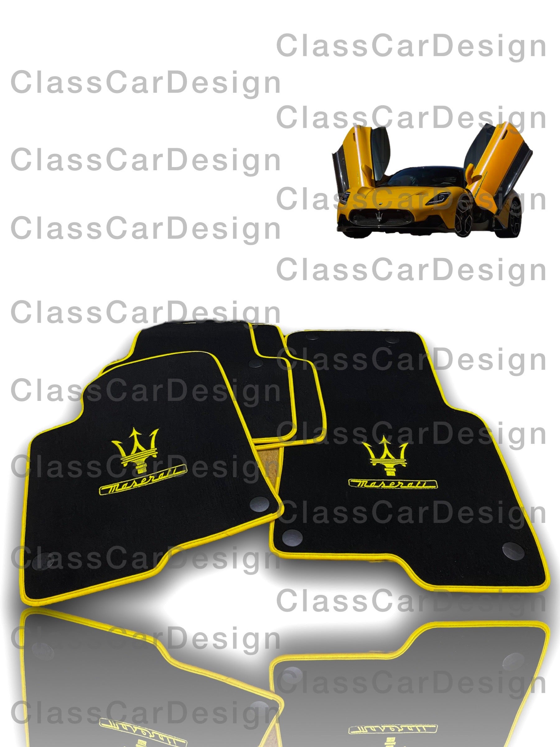 Maserati GranCabrio MC (2013-2019) Floor Mats – Custom Fit Velour Luxury Carpet Set