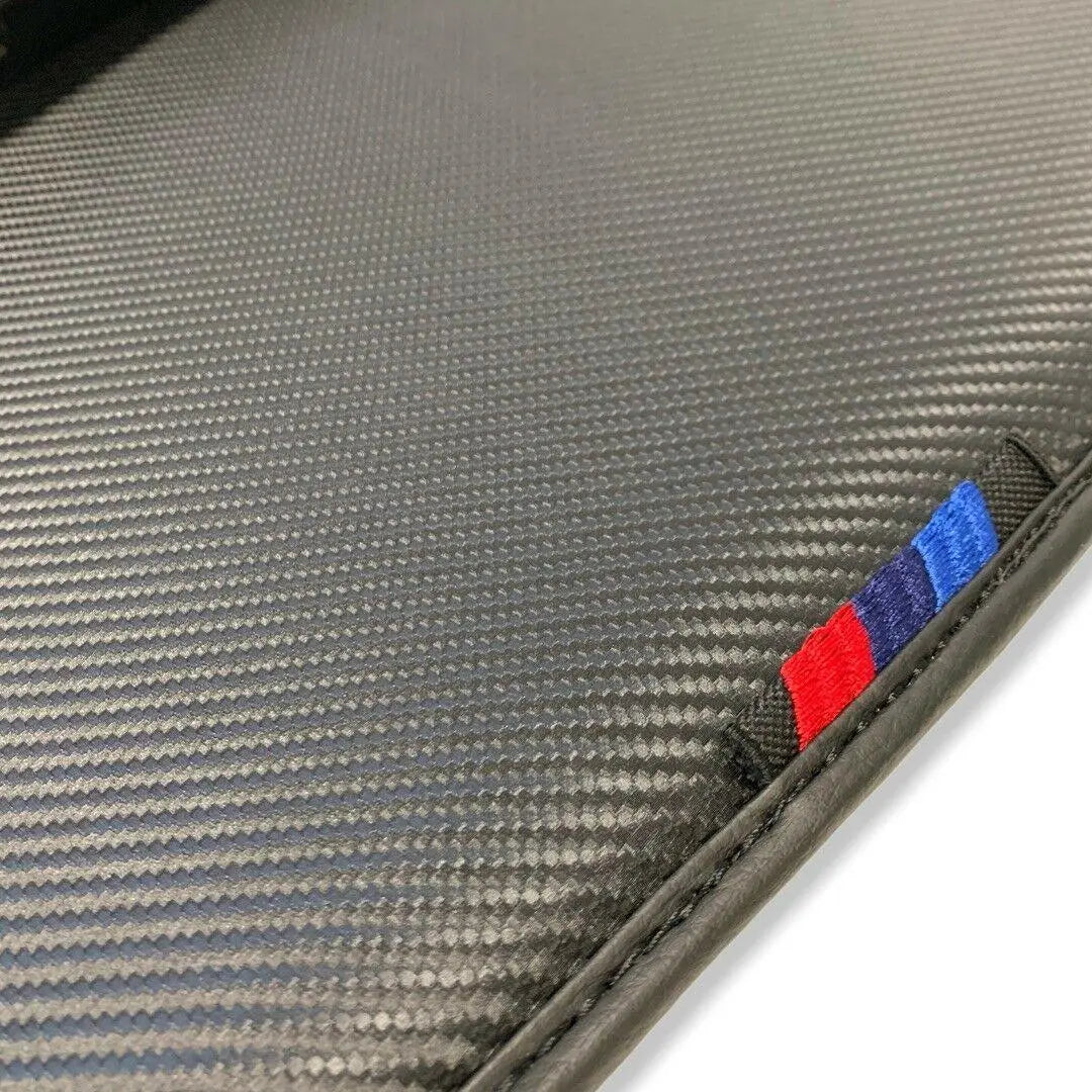 Floor Mats For BMW G61 (2023-2026) Touring Autowin Brand Carbon Fiber Leather Custom Fit Premium Velour Floor Mats