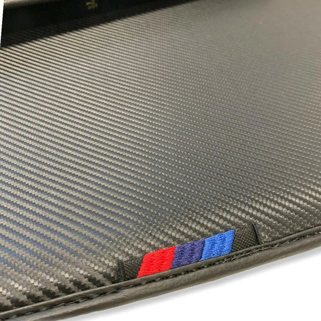Floor Mats For BMW 2 Series U06 (2022-2026) Autowin Brand Carbon Fiber Leather Custom Fit Premium Velour Floor Mats