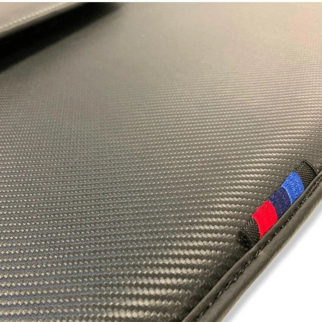 Floor Mats For BMW 2 Series U06 (2022-2026) Autowin Brand Carbon Fiber Leather Custom Fit Premium Velour Floor Mats