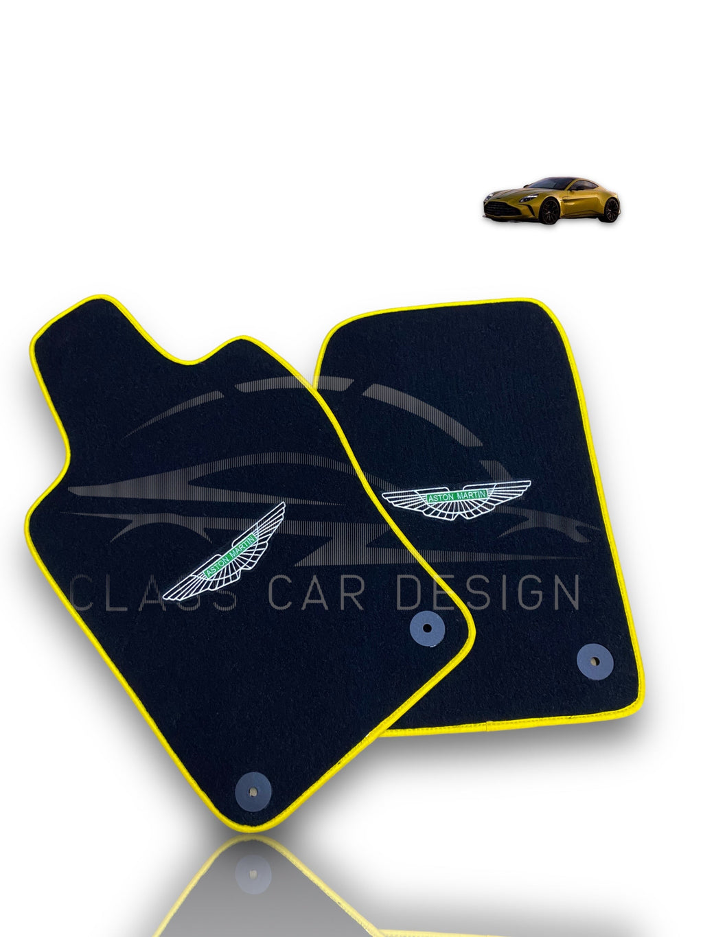 Aston Martin DB12 Floor Mats (2023-2025) – Custom Fit Luxury Velour – Premium Carpet Set