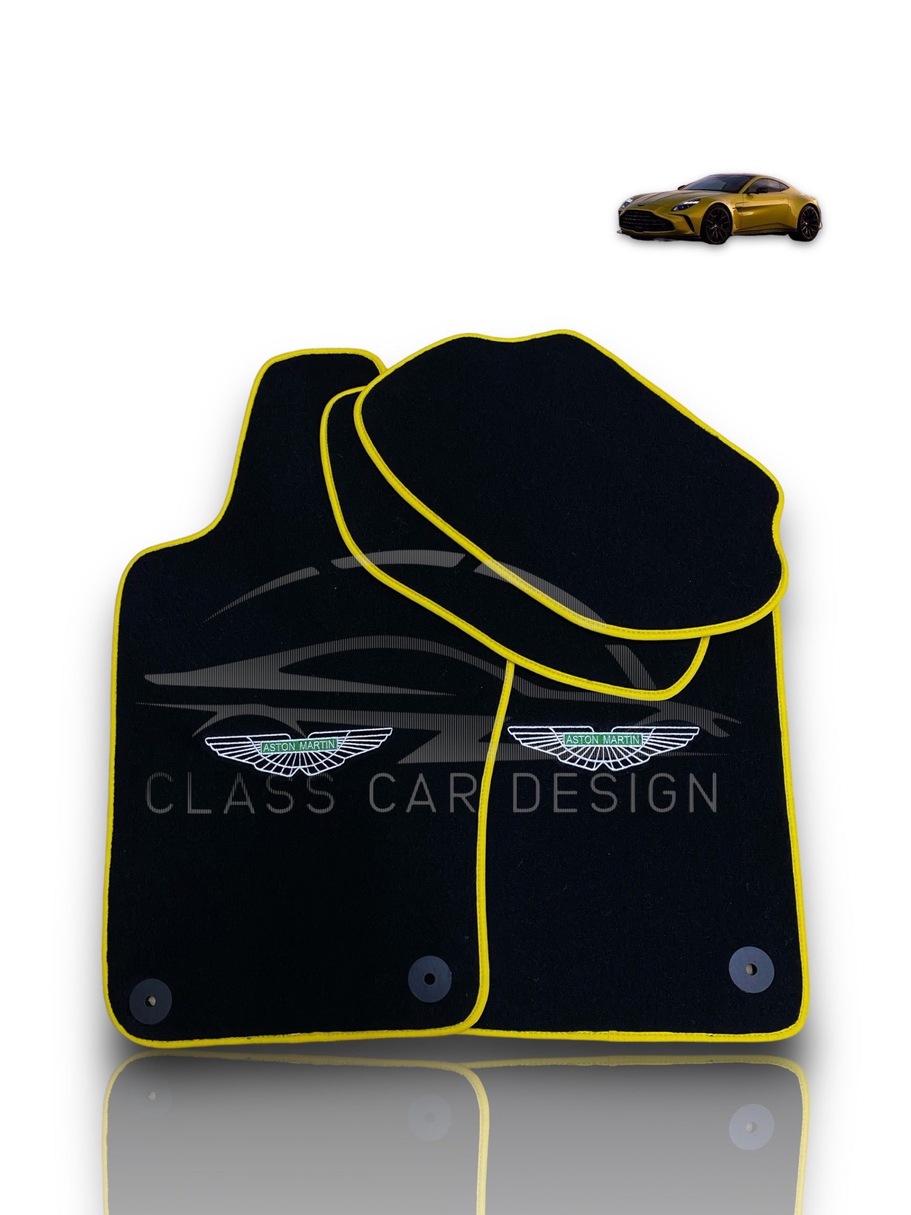 Aston Martin V12 Vanquish Floor Mats (2012–2018) – Custom Fit – Luxury Velour Set