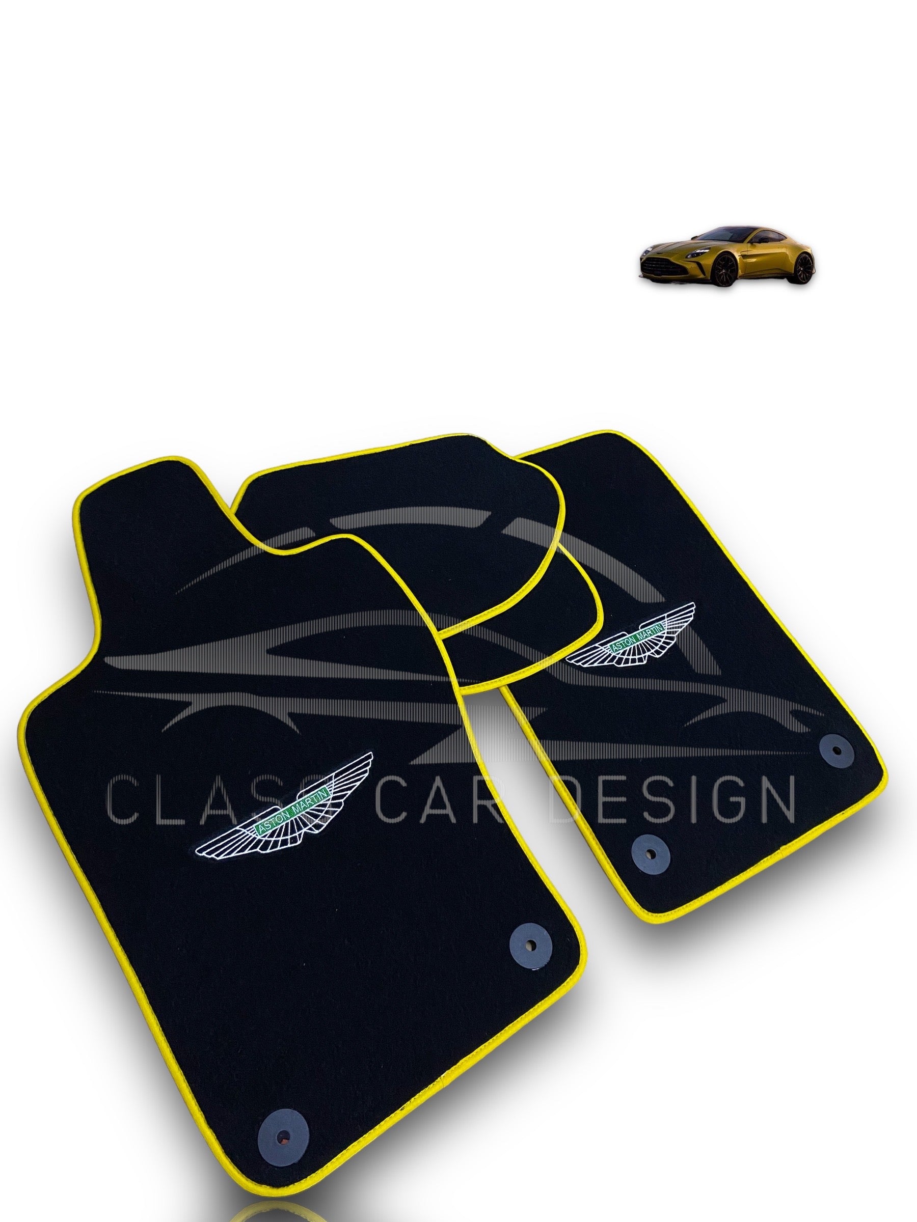 Aston Martin V12 Vanquish Floor Mats (2012–2018) – Custom Fit – Luxury Velour Set
