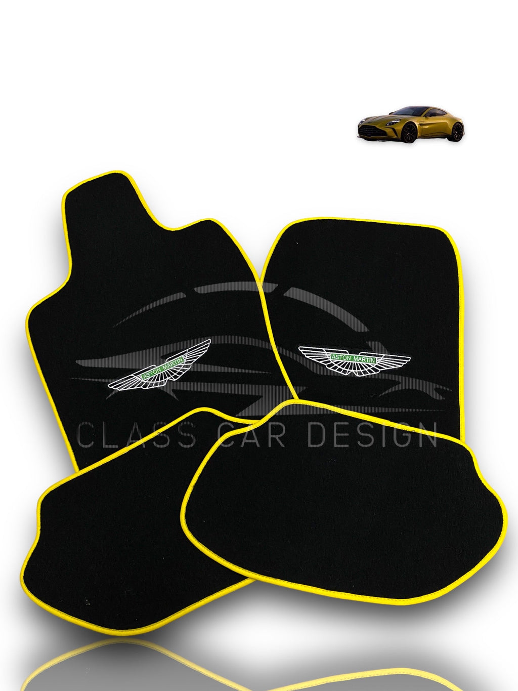 Aston Martin V8 Vantage Floor Mats (2005–2017) – Custom Fit – Luxury Velour Set