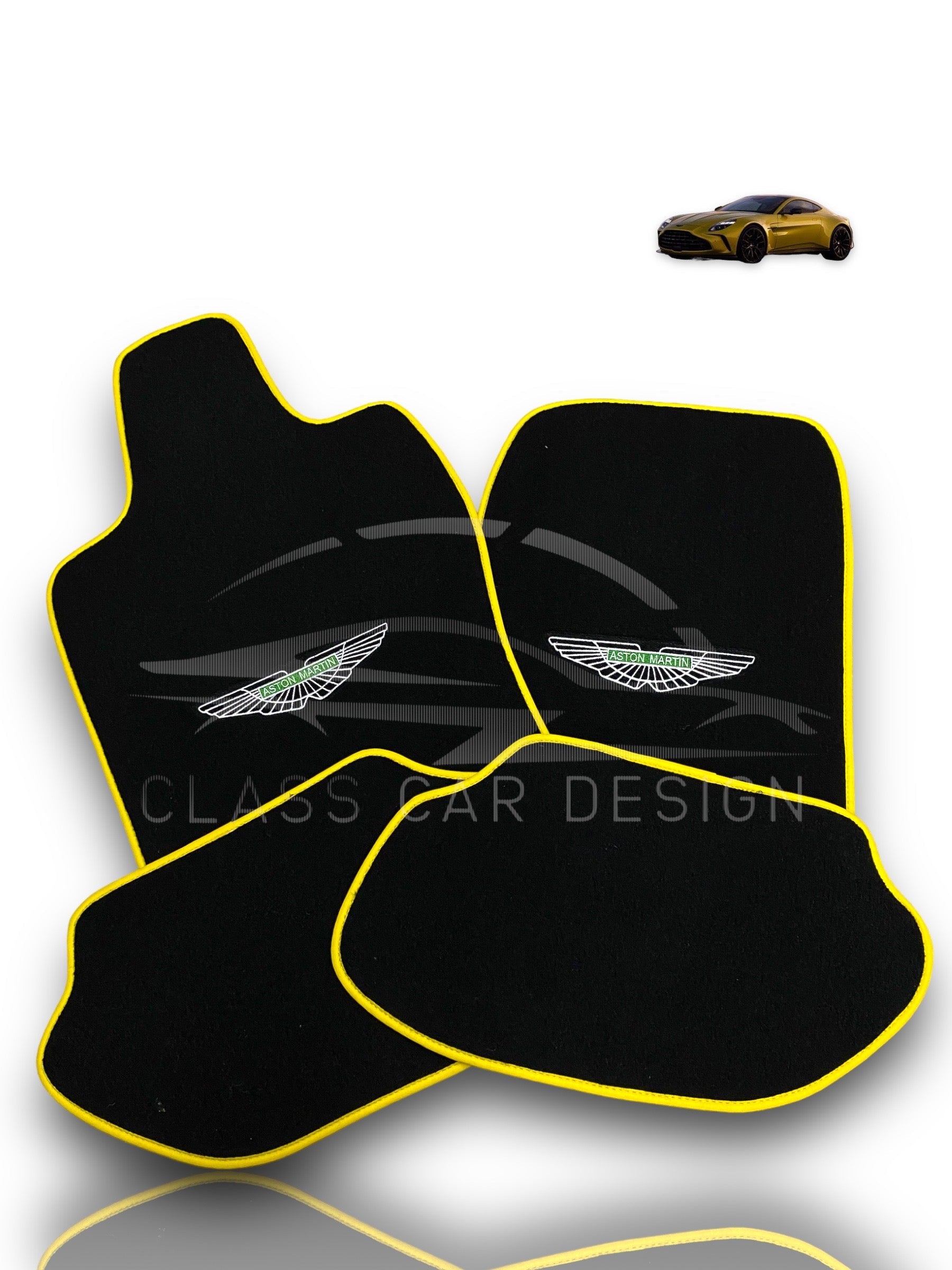 Aston Martin V8 Vantage Floor Mats (2005–2017) – Custom Fit – Luxury Velour Set