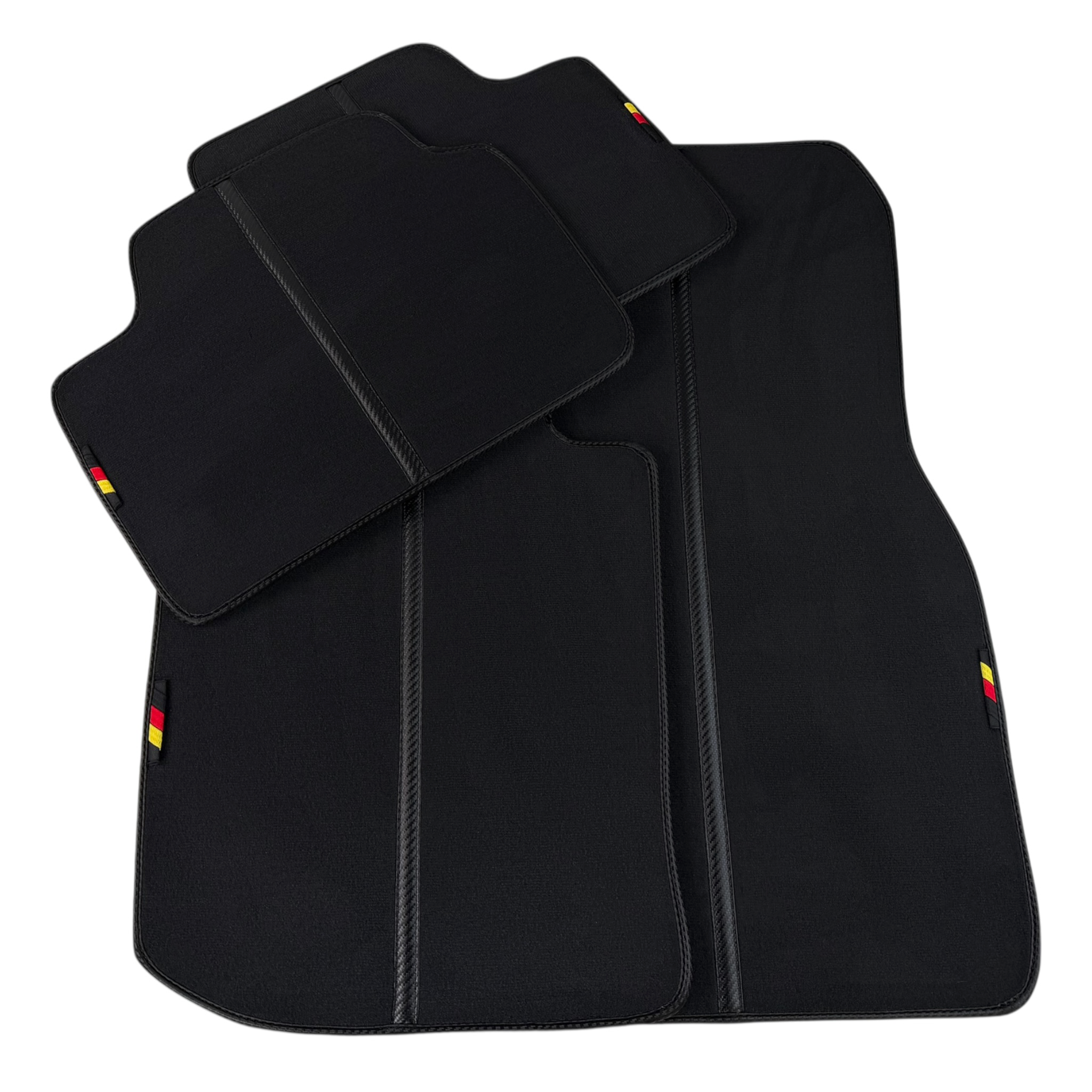 BMW 3 Series G20 4-door Sedan (2019-2024) with Carbon Fiber Details Custom Fit Premium Velour Floor Mats