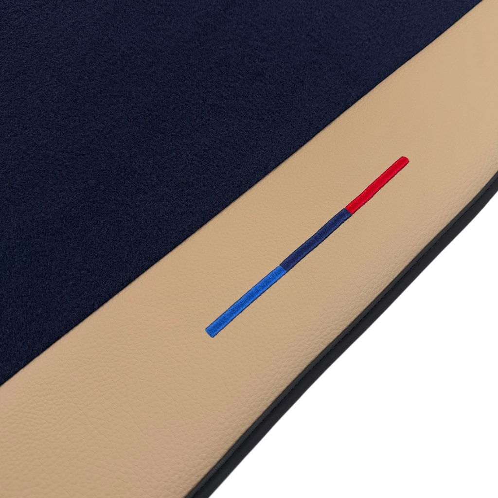 BMW E39 Sedan (1996-2003) with Beige Leather | M Package Custom Fit Premium Velour Floor Mats