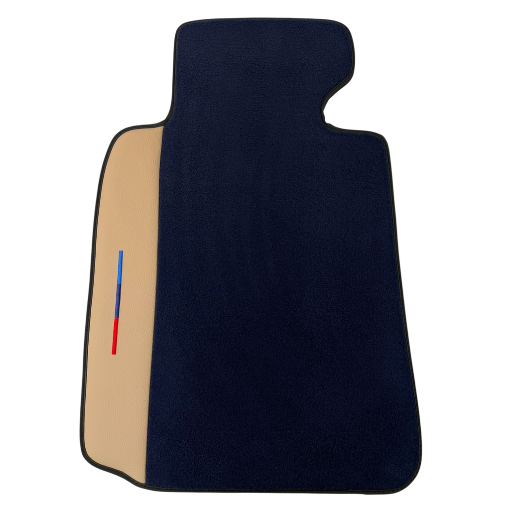 BMW E39 Sedan (1996-2003) with Beige Leather | M Package Custom Fit Premium Velour Floor Mats