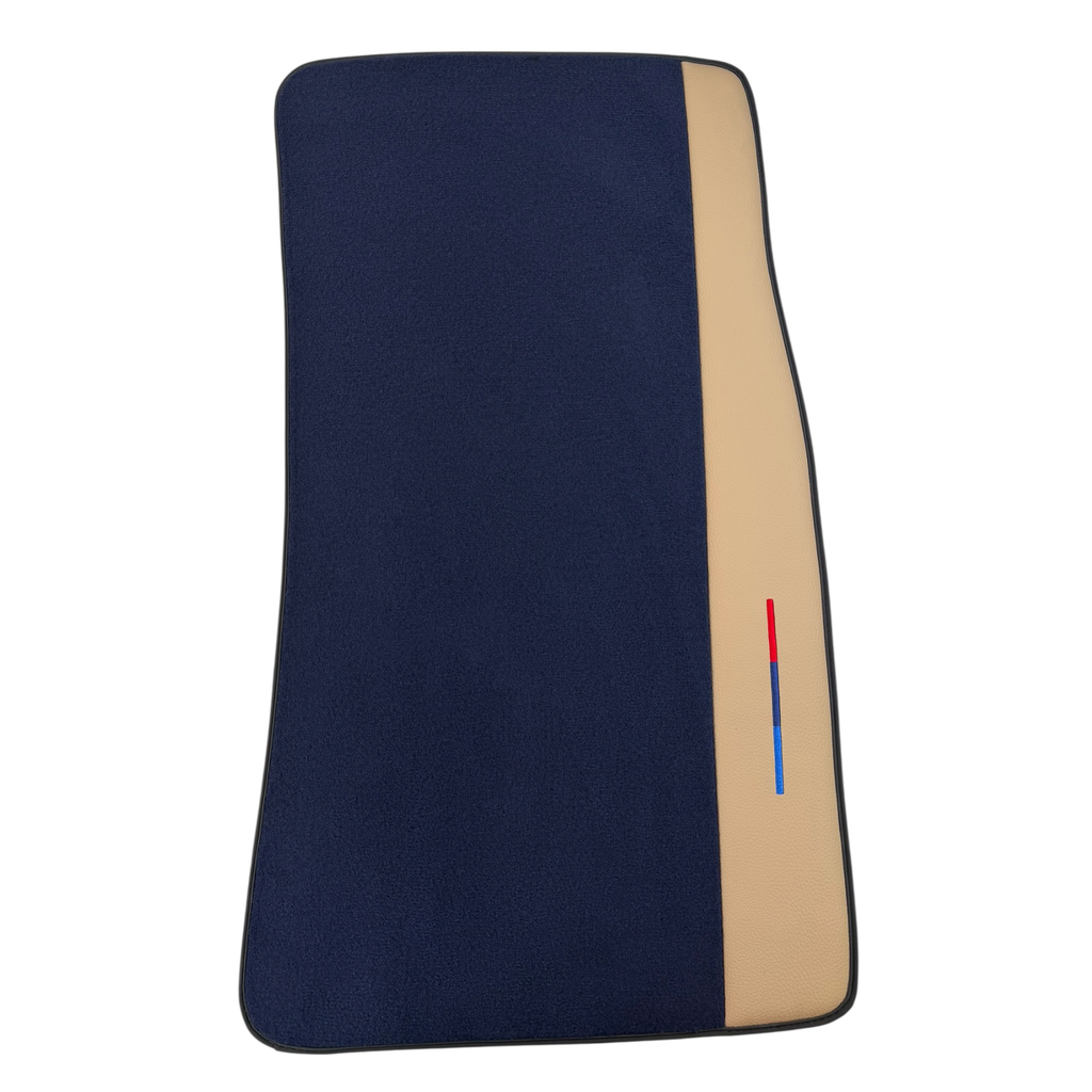 BMW E39 Sedan (1996-2003) with Beige Leather | M Package Custom Fit Premium Velour Floor Mats